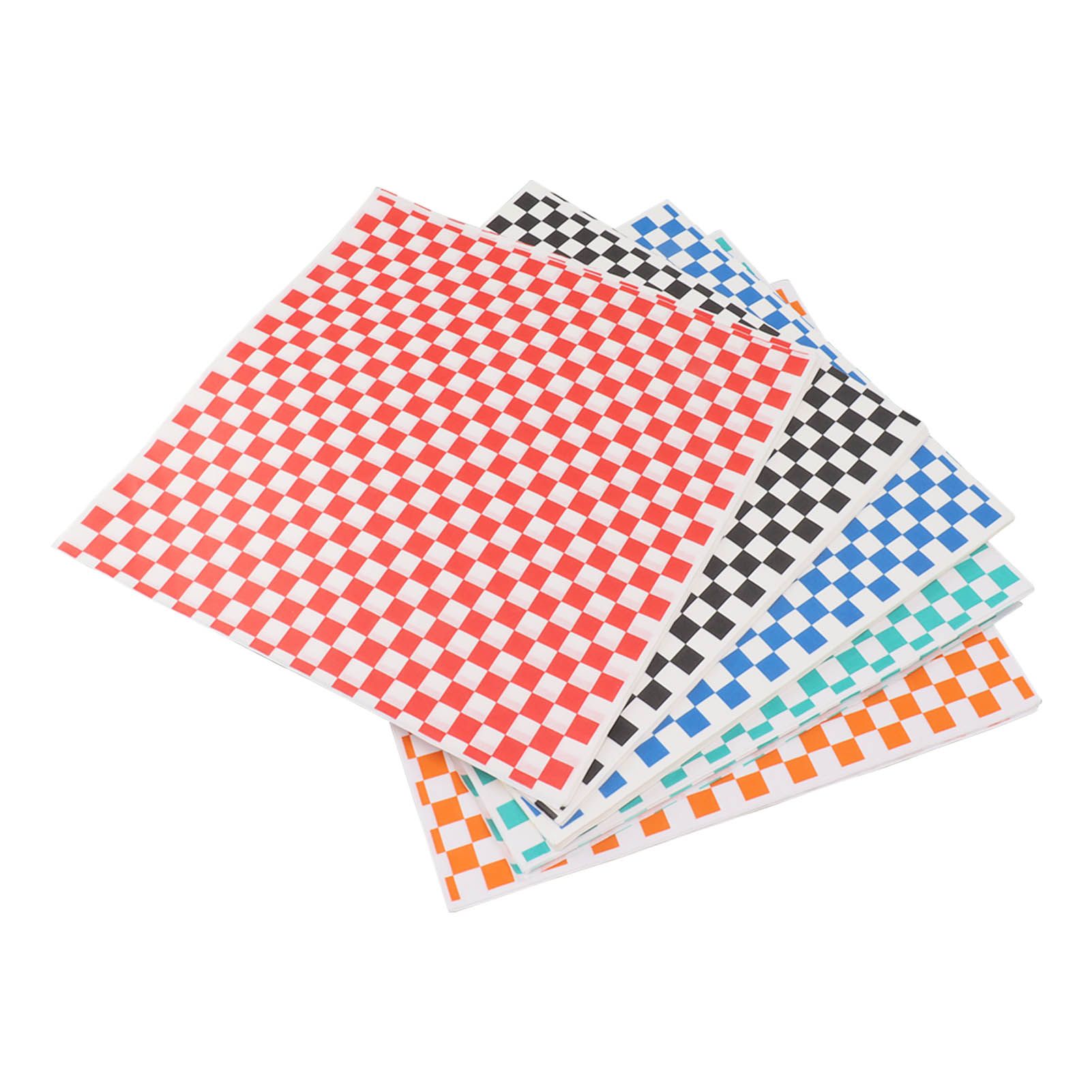 240 Sheets Checkered Dry Waxed Deli Paper Sheets Grease Resistant Food Basket view 9