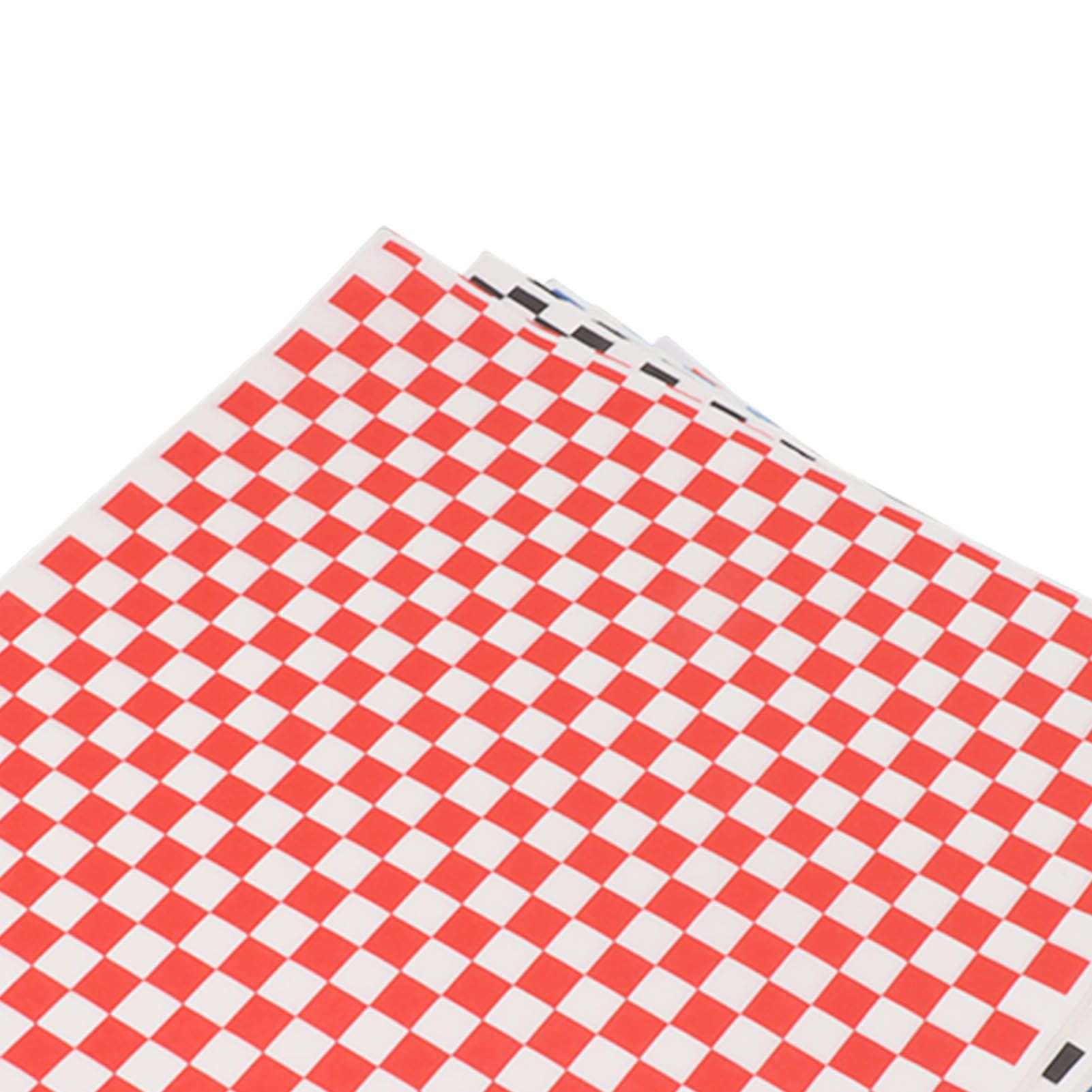240 Sheets Checkered Dry Waxed Deli Paper Sheets Grease Resistant Food Basket view 14