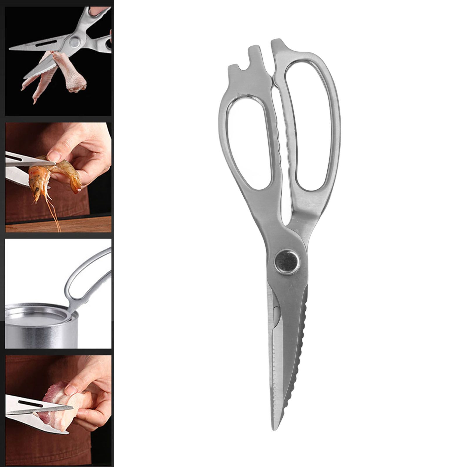 Stainless Steel Kitchen Scissors with Magnetic Scissors Sleeves Detachable view 12