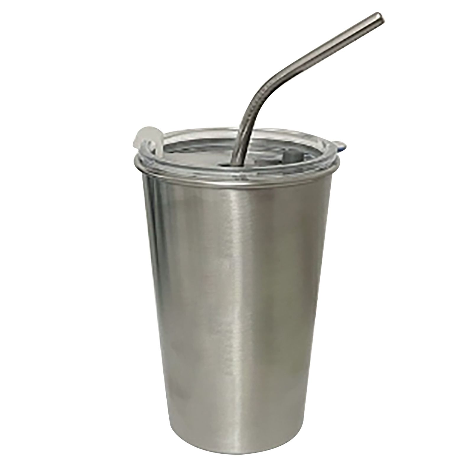 Stainless Steel Cold Tumbler 500ml with Metal Straws Lid Iced Coffee Travel view 2