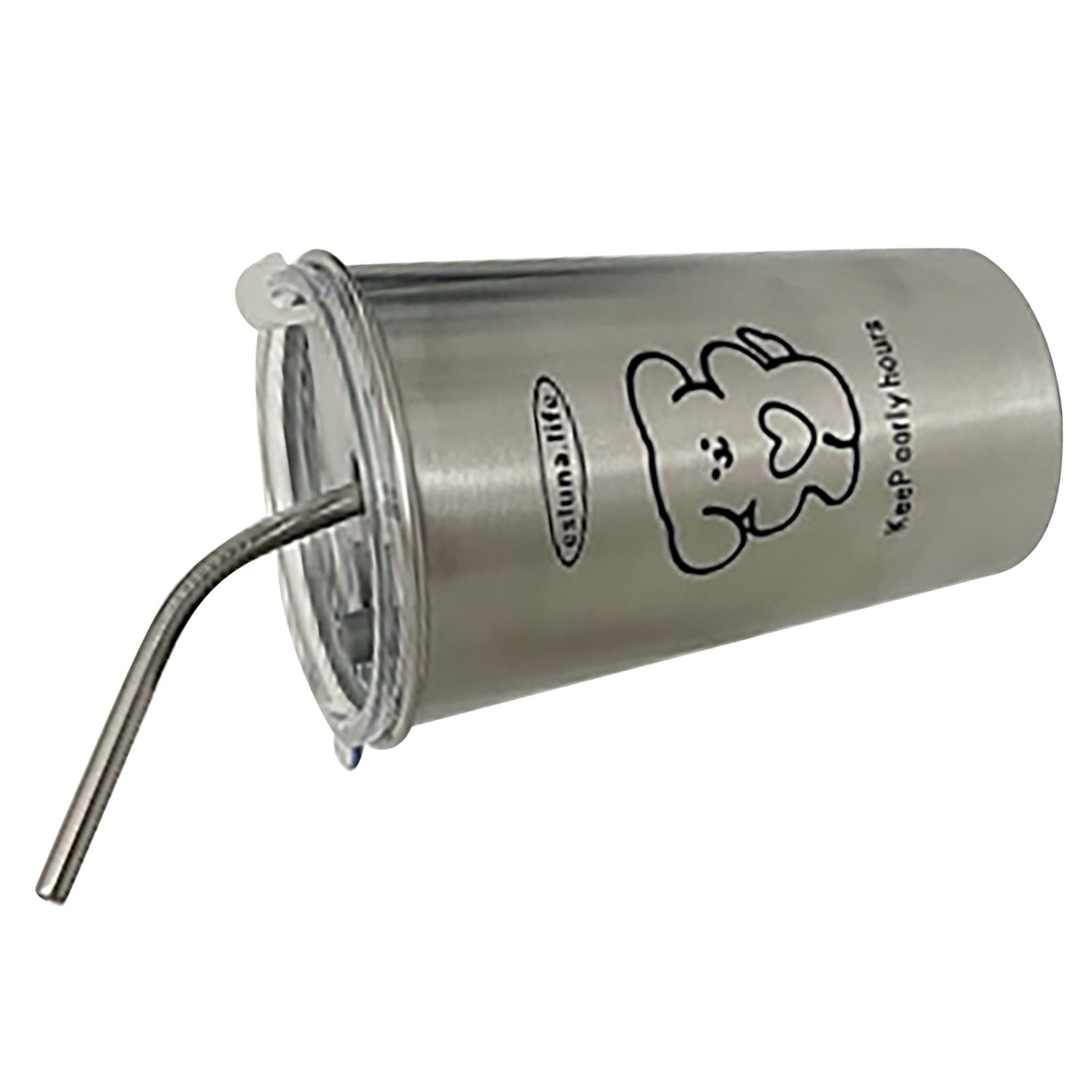 Stainless Steel Cold Tumbler 500ml with Metal Straws Lid Iced Coffee Travel view 4