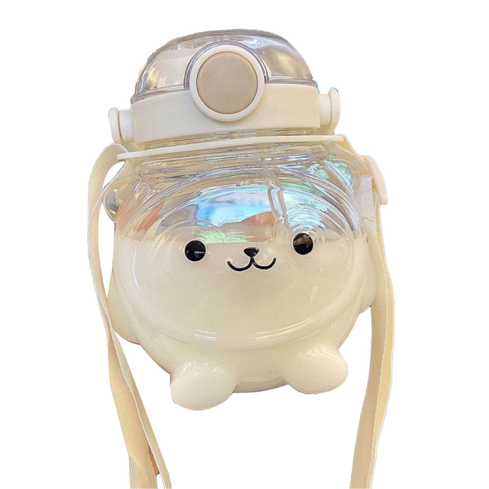 Large Water Bottle 1000ml Cartoon Bear Shape Portable Drinking Bottle with