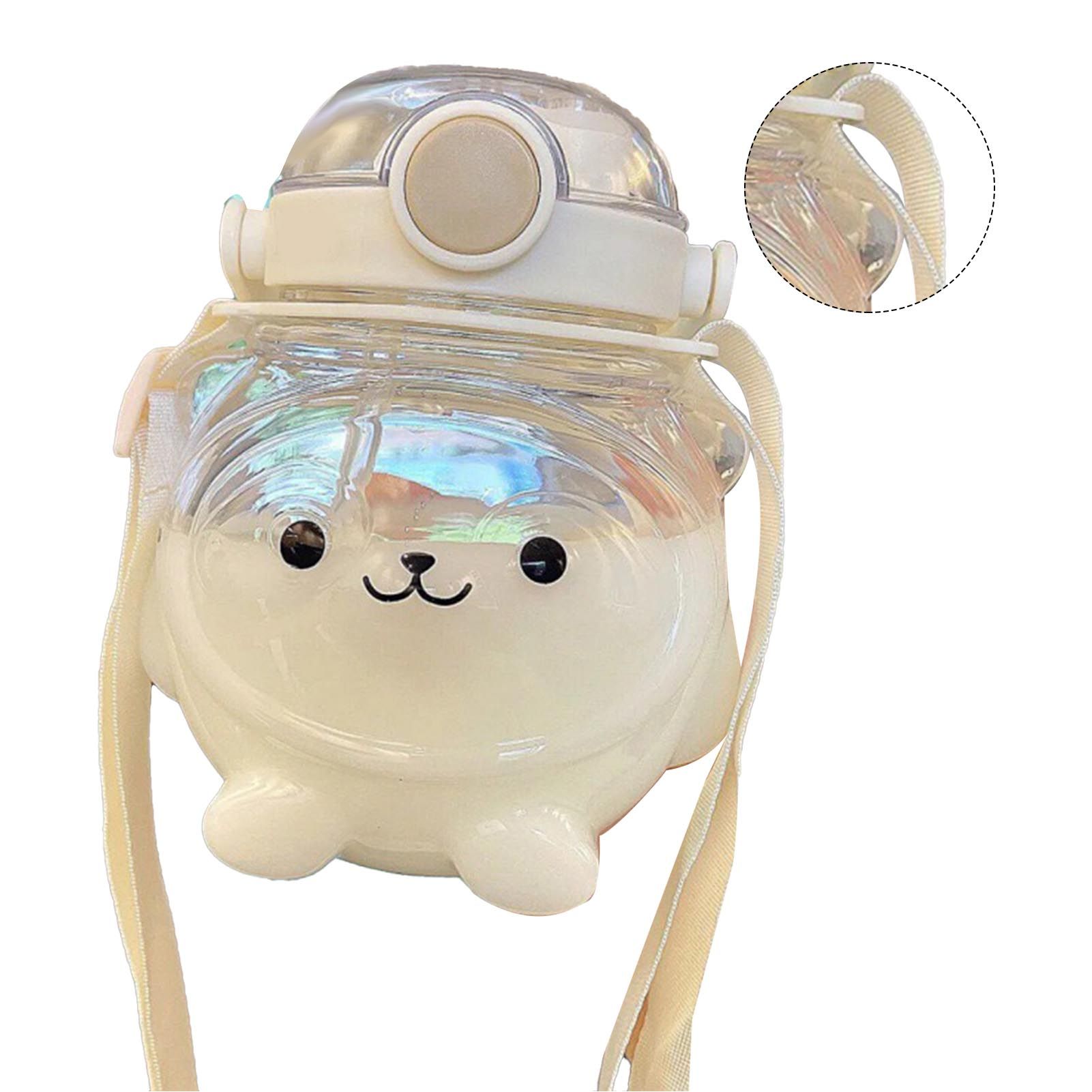 Large Water Bottle 1000ml Cartoon Bear Shape Portable Drinking Bottle with view 2