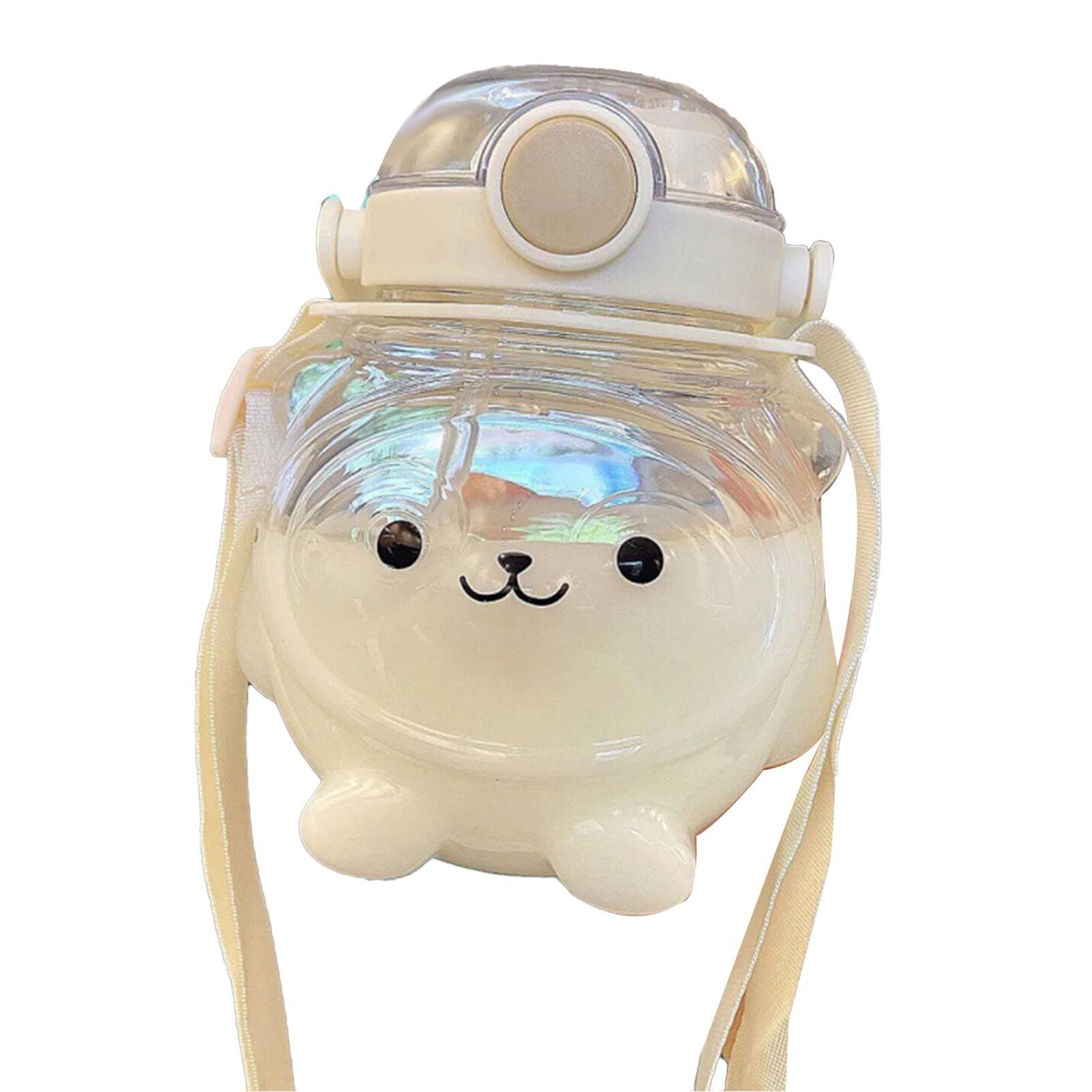 Large Water Bottle 1000ml Cartoon Bear Shape Portable Drinking Bottle with view 4