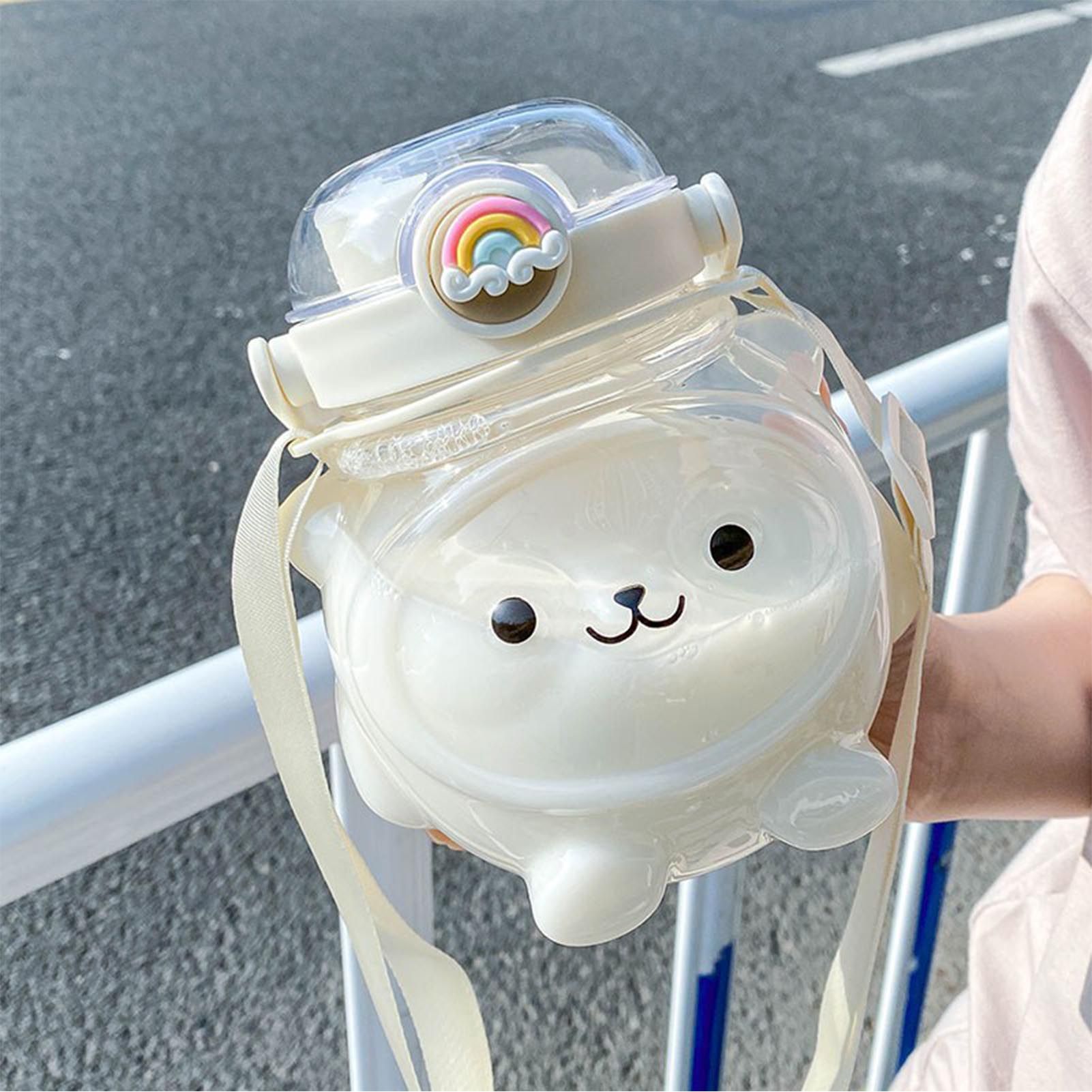 Large Water Bottle 1000ml Cartoon Bear Shape Portable Drinking Bottle with view 5