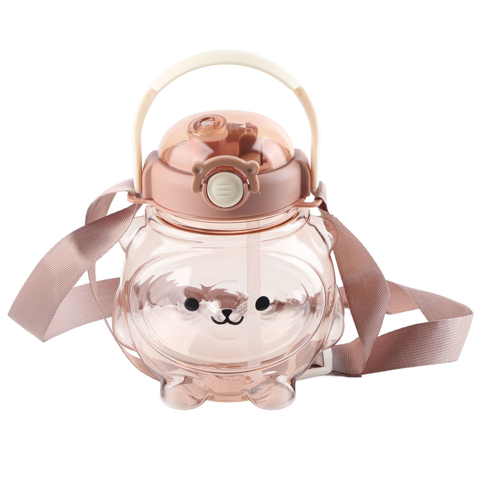 Large Water Bottle 1000ml Cartoon Bear Shape Portable Drinking Bottle with