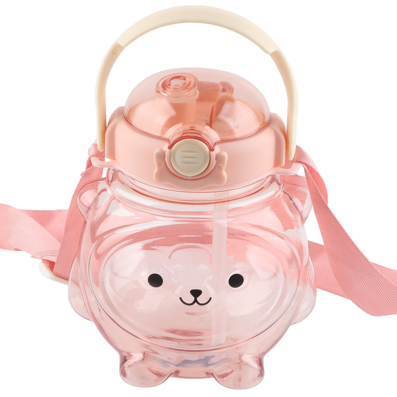 Large Water Bottle 1000ml Cartoon Bear Shape Portable Drinking Bottle with