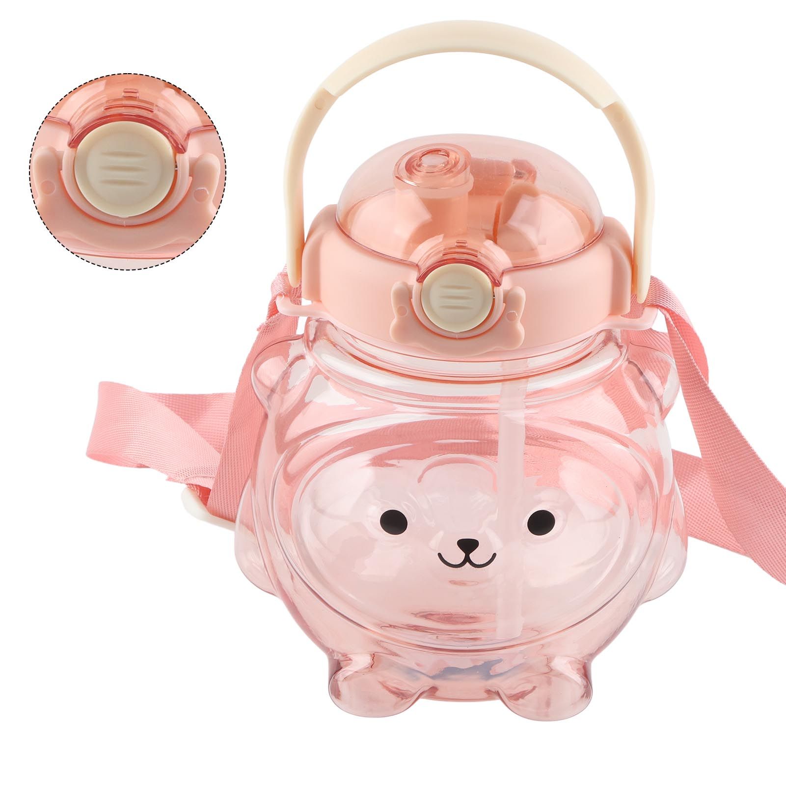 Large Water Bottle 1000ml Cartoon Bear Shape Portable Drinking Bottle with view 4