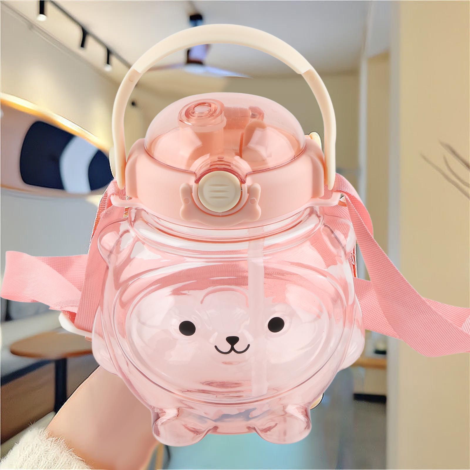 Large Water Bottle 1000ml Cartoon Bear Shape Portable Drinking Bottle with view 5