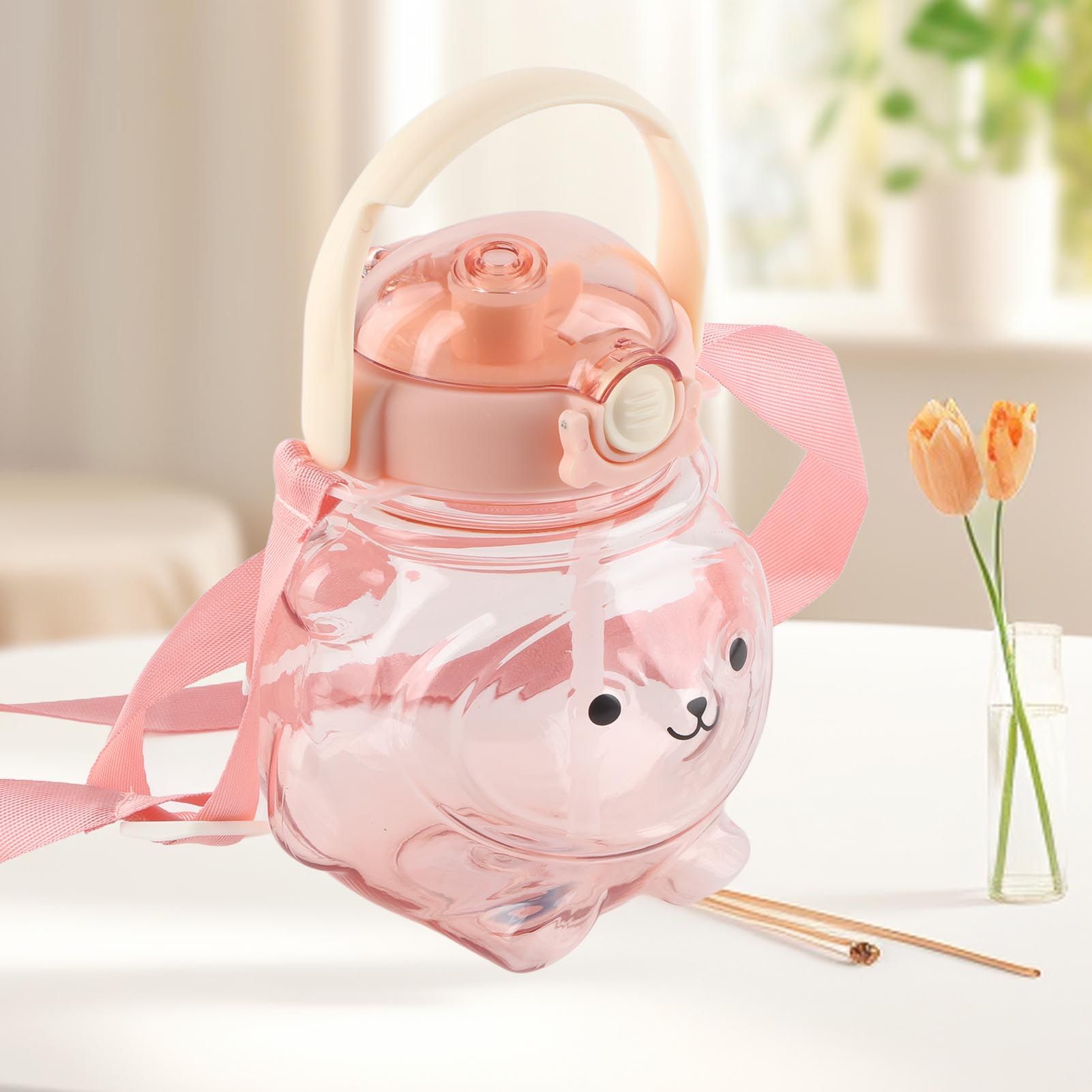 Large Water Bottle 1000ml Cartoon Bear Shape Portable Drinking Bottle with view 10