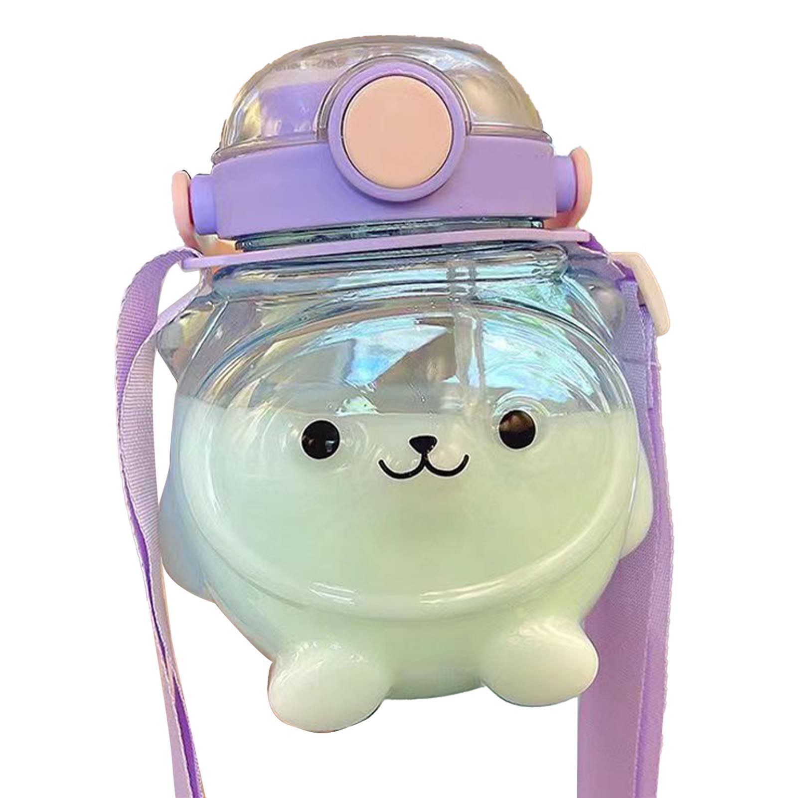 Large Water Bottle 1000ml Cartoon Bear Shape Portable Drinking Bottle with