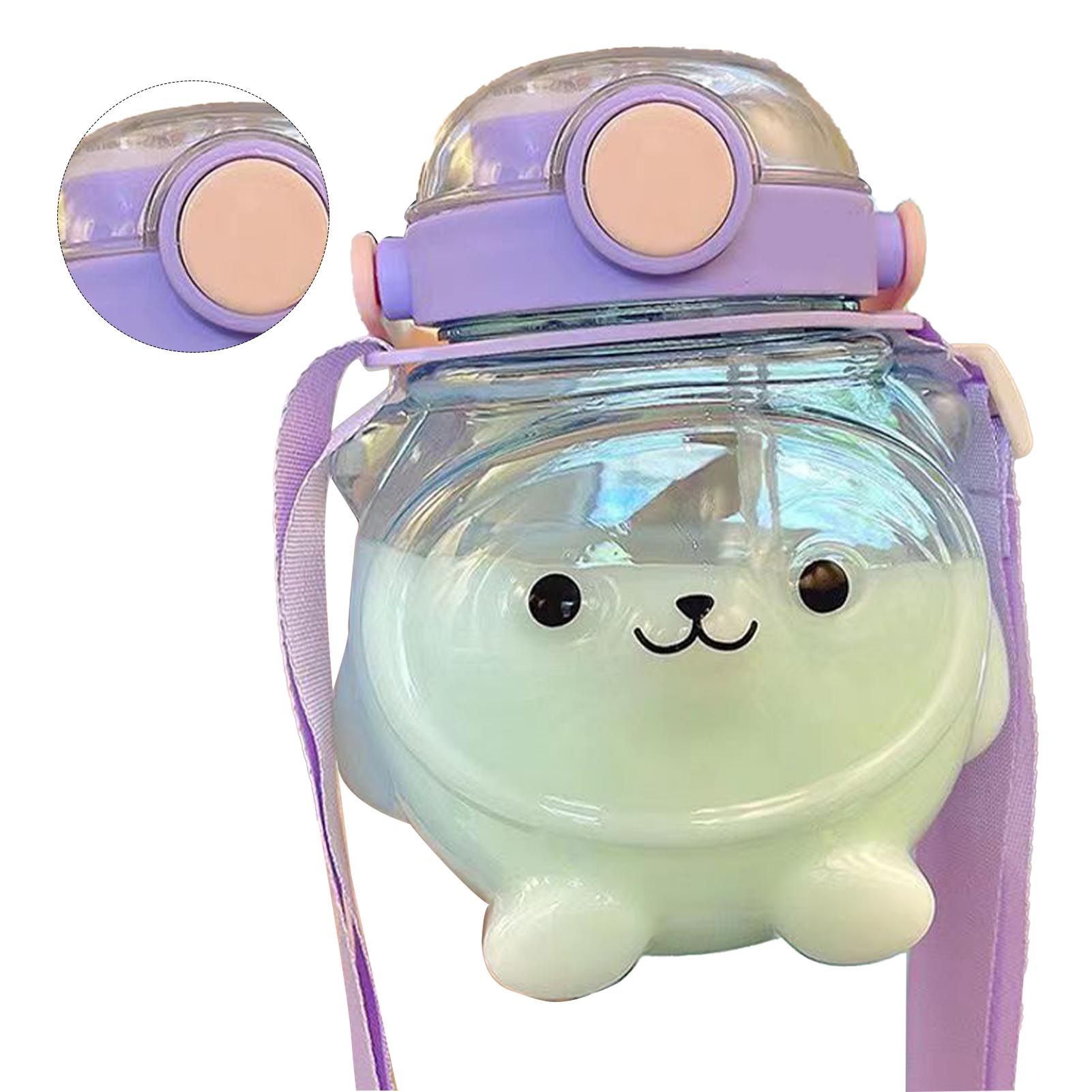Large Water Bottle 1000ml Cartoon Bear Shape Portable Drinking Bottle with view 2