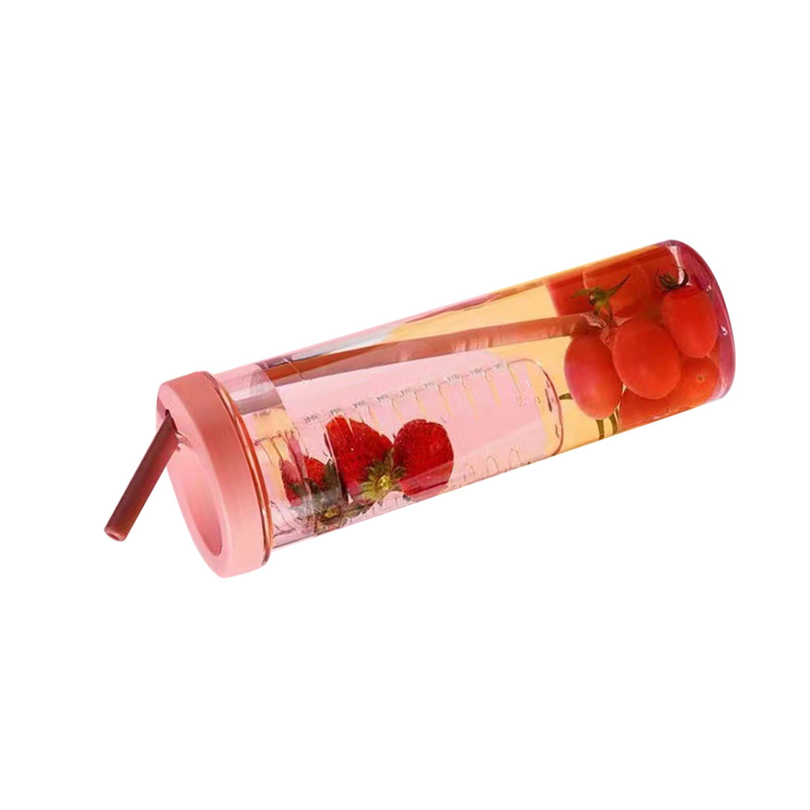 700ml Straw Cup Transparent Plastic Water Bottle with Straw Portable Juice Cup view 2