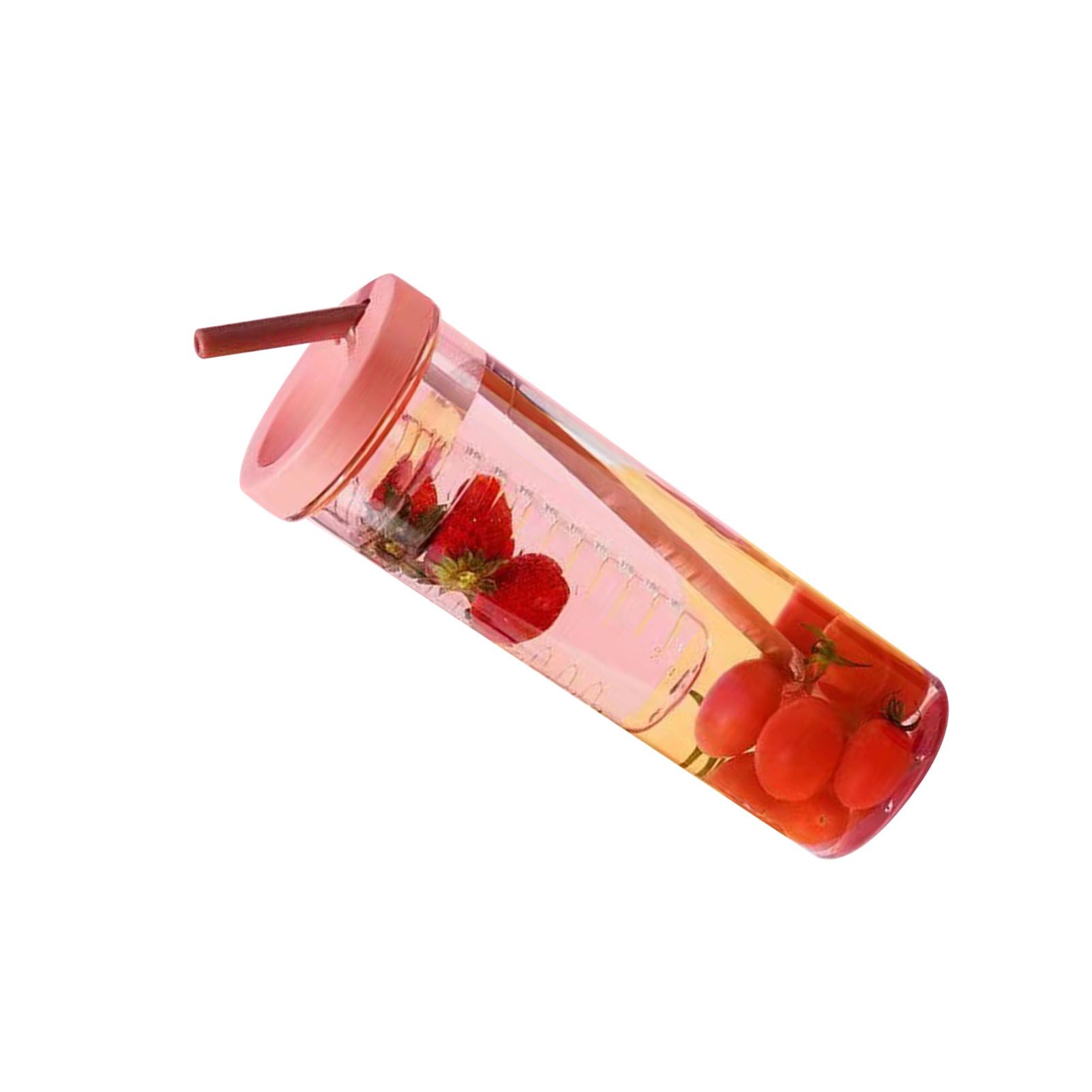 700ml Straw Cup Transparent Plastic Water Bottle with Straw Portable Juice Cup view 3