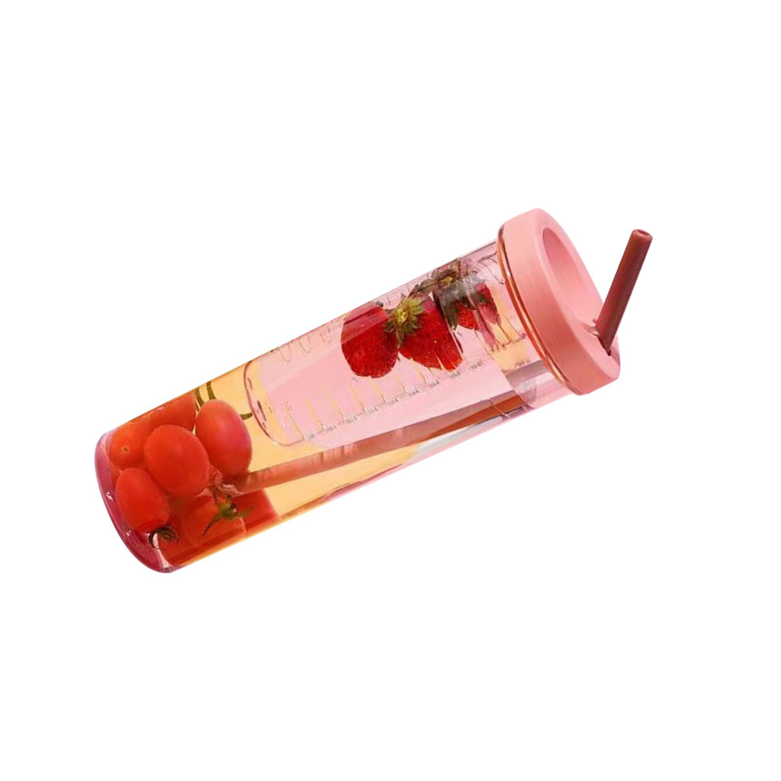 700ml Straw Cup Transparent Plastic Water Bottle with Straw Portable Juice Cup view 4