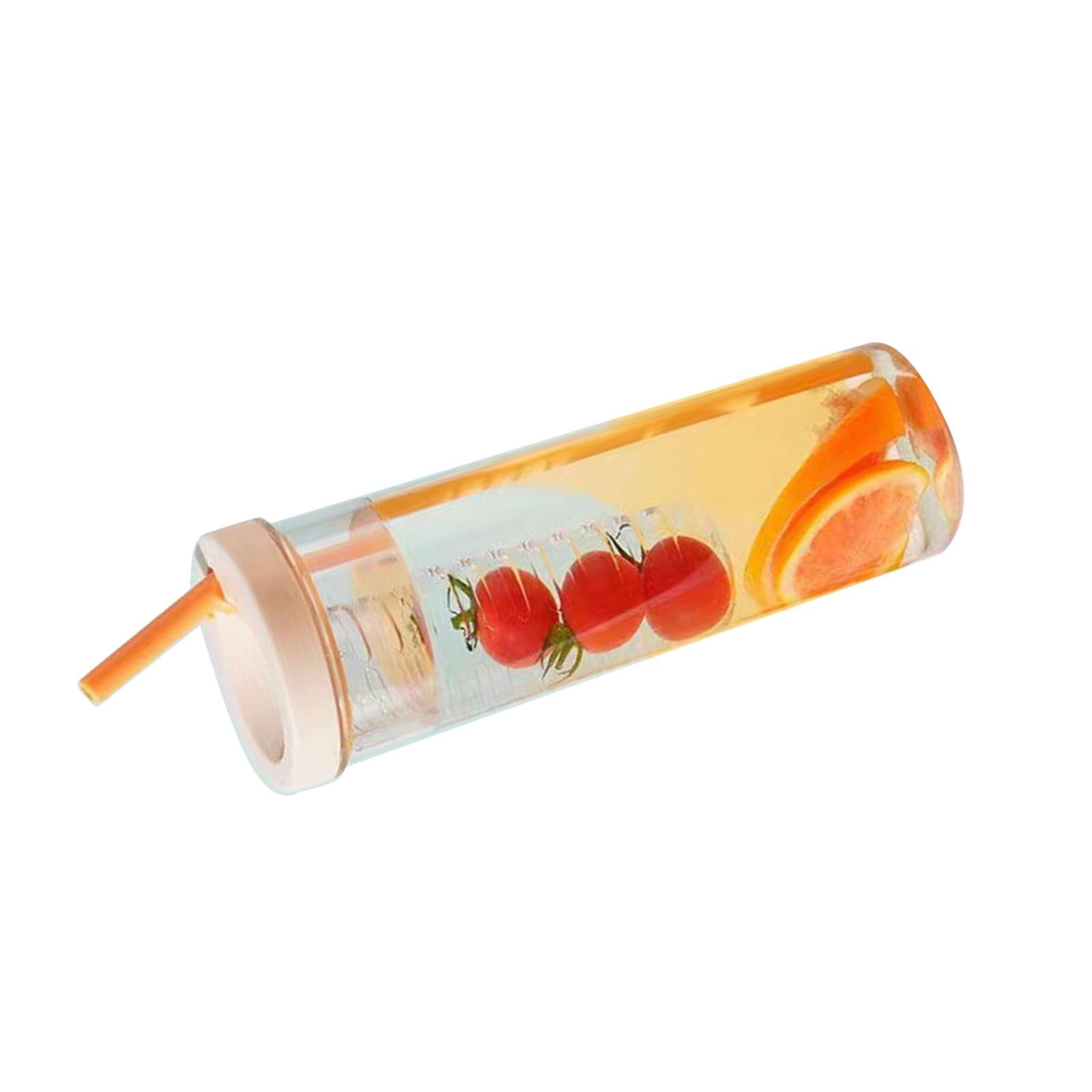 700ml Straw Cup Transparent Plastic Water Bottle with Straw Portable Juice Cup view 2