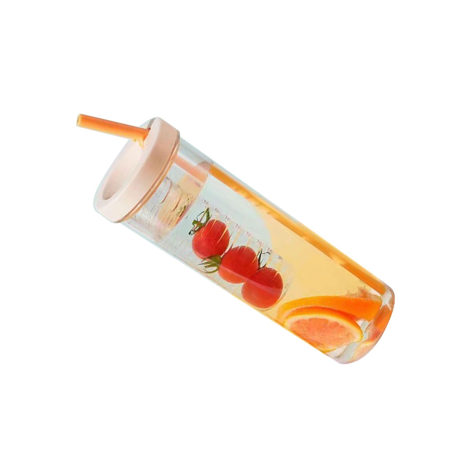 700ml Straw Cup Transparent Plastic Water Bottle with Straw Portable Juice Cup view 3