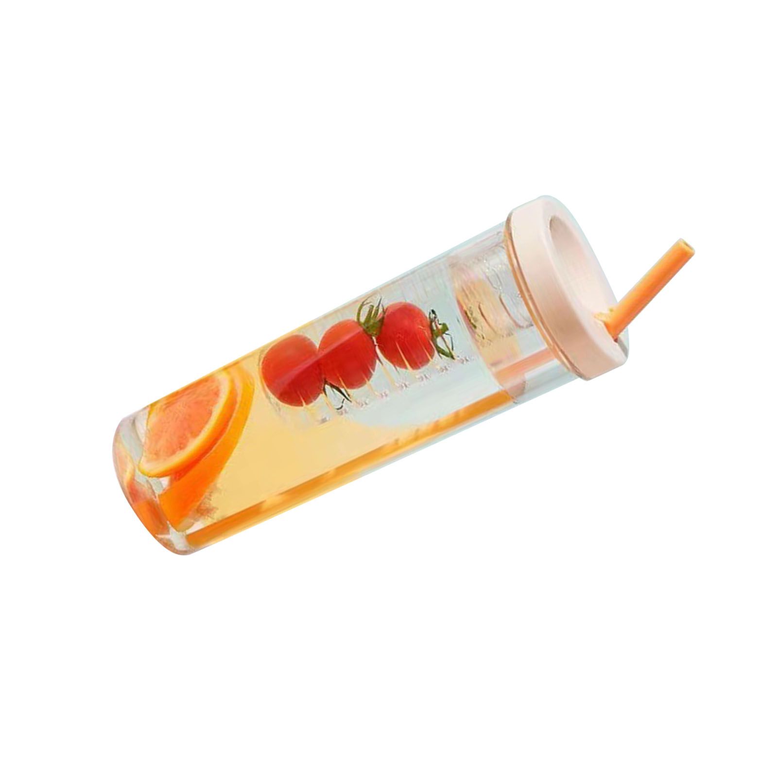 700ml Straw Cup Transparent Plastic Water Bottle with Straw Portable Juice Cup view 4