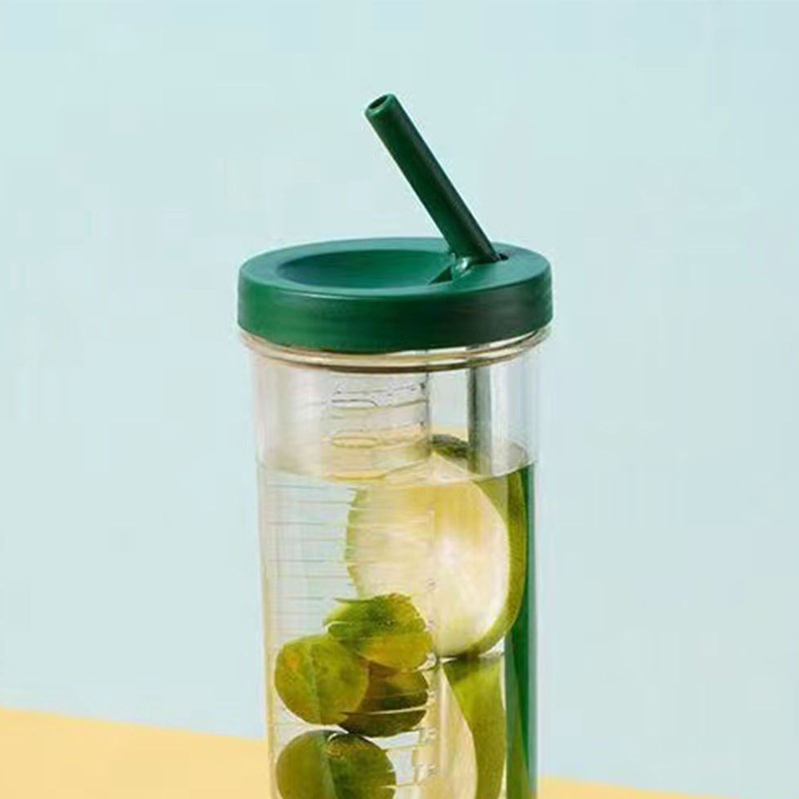 700ml Straw Cup Transparent Plastic Water Bottle with Straw Portable Juice Cup view 6