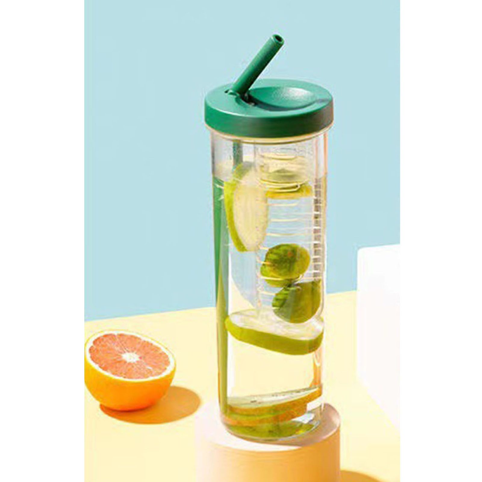 700ml Straw Cup Transparent Plastic Water Bottle with Straw Portable Juice Cup view 7