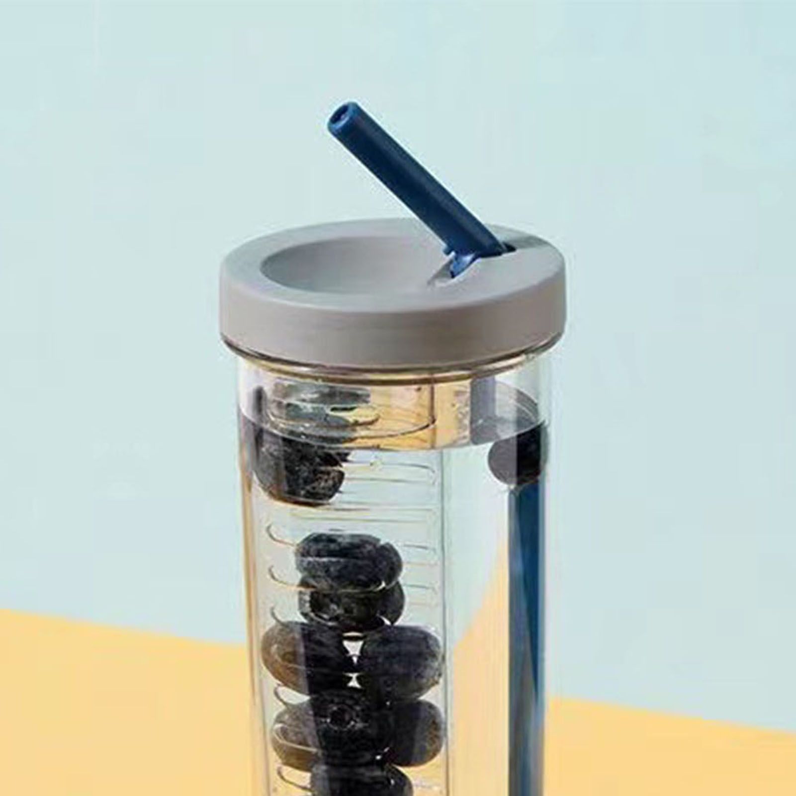 700ml Straw Cup Transparent Plastic Water Bottle with Straw Portable Juice Cup view 9