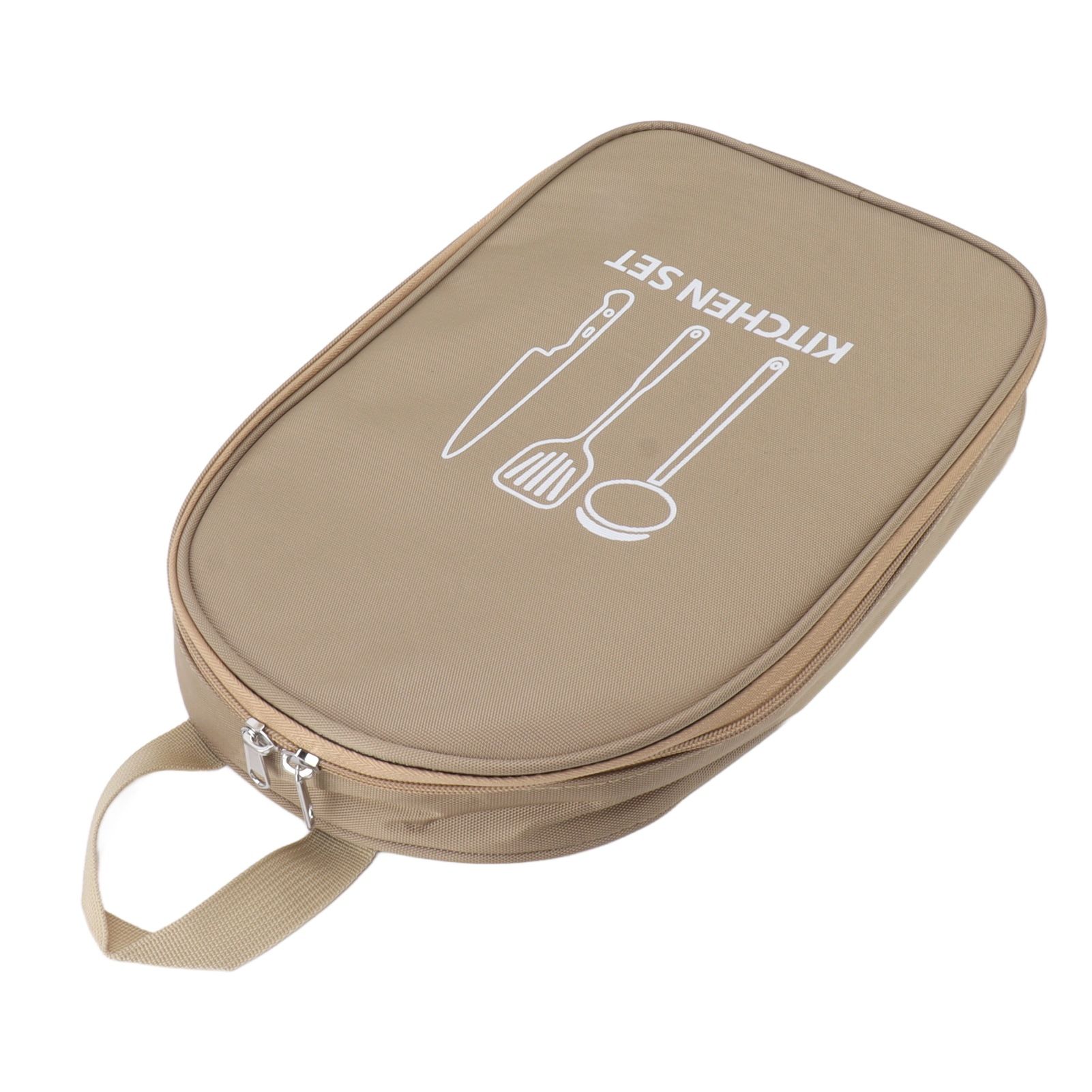 Camping Travel Cooking Utensils Bag Travel Cookware Pouch Bag with Handle for view 2