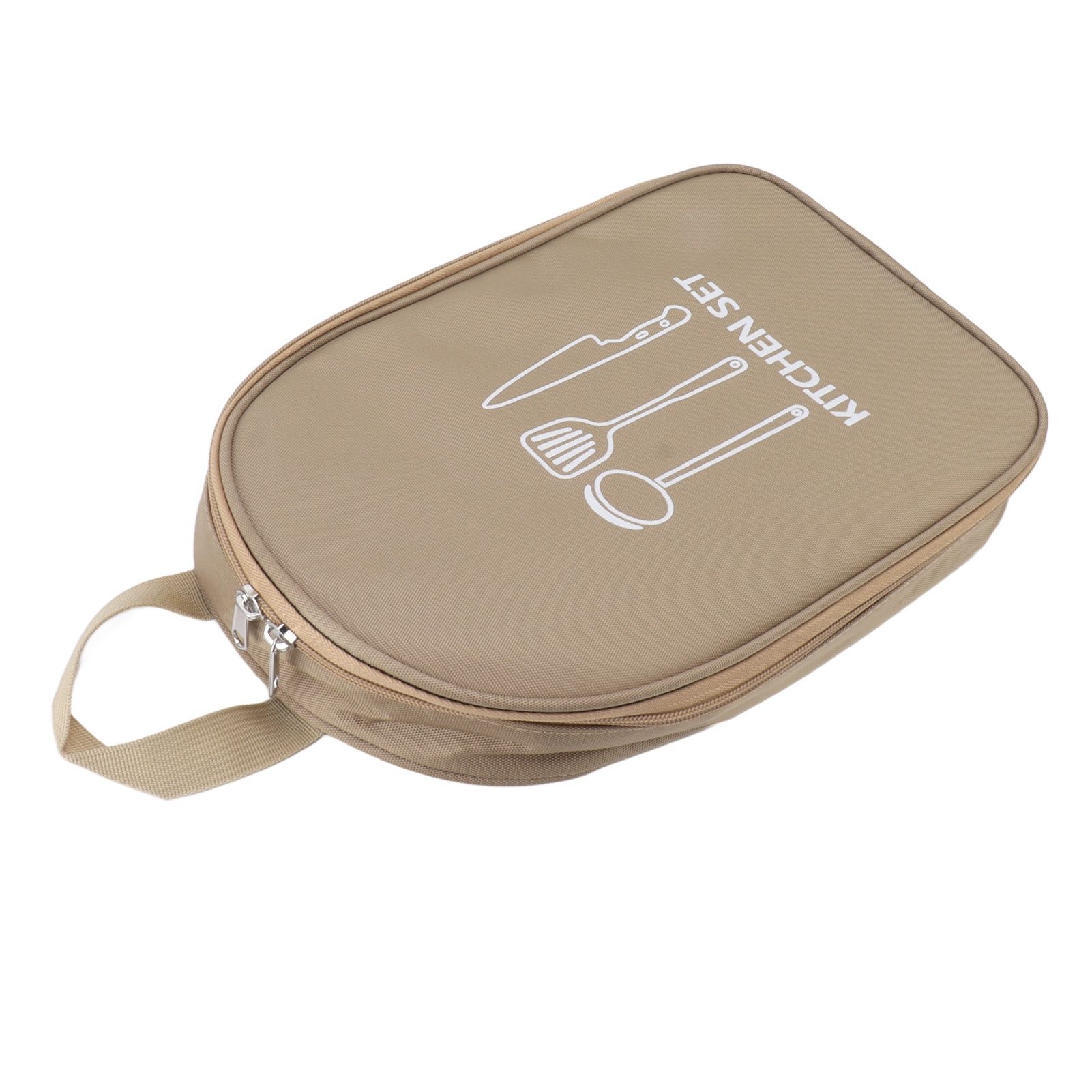 Camping Travel Cooking Utensils Bag Travel Cookware Pouch Bag with Handle for view 5