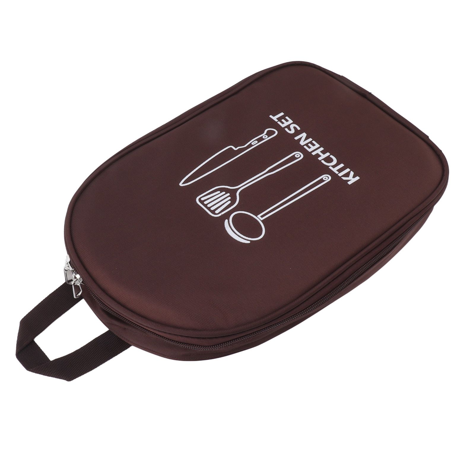 Camping Travel Cooking Utensils Bag Travel Cookware Pouch Bag with Handle for view 2