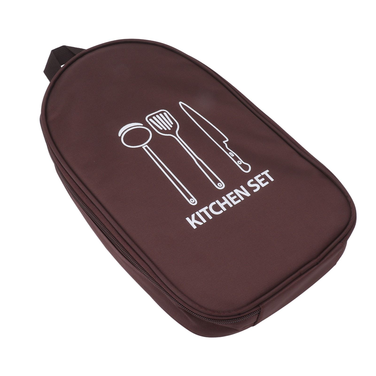 Camping Travel Cooking Utensils Bag Travel Cookware Pouch Bag with Handle for view 3