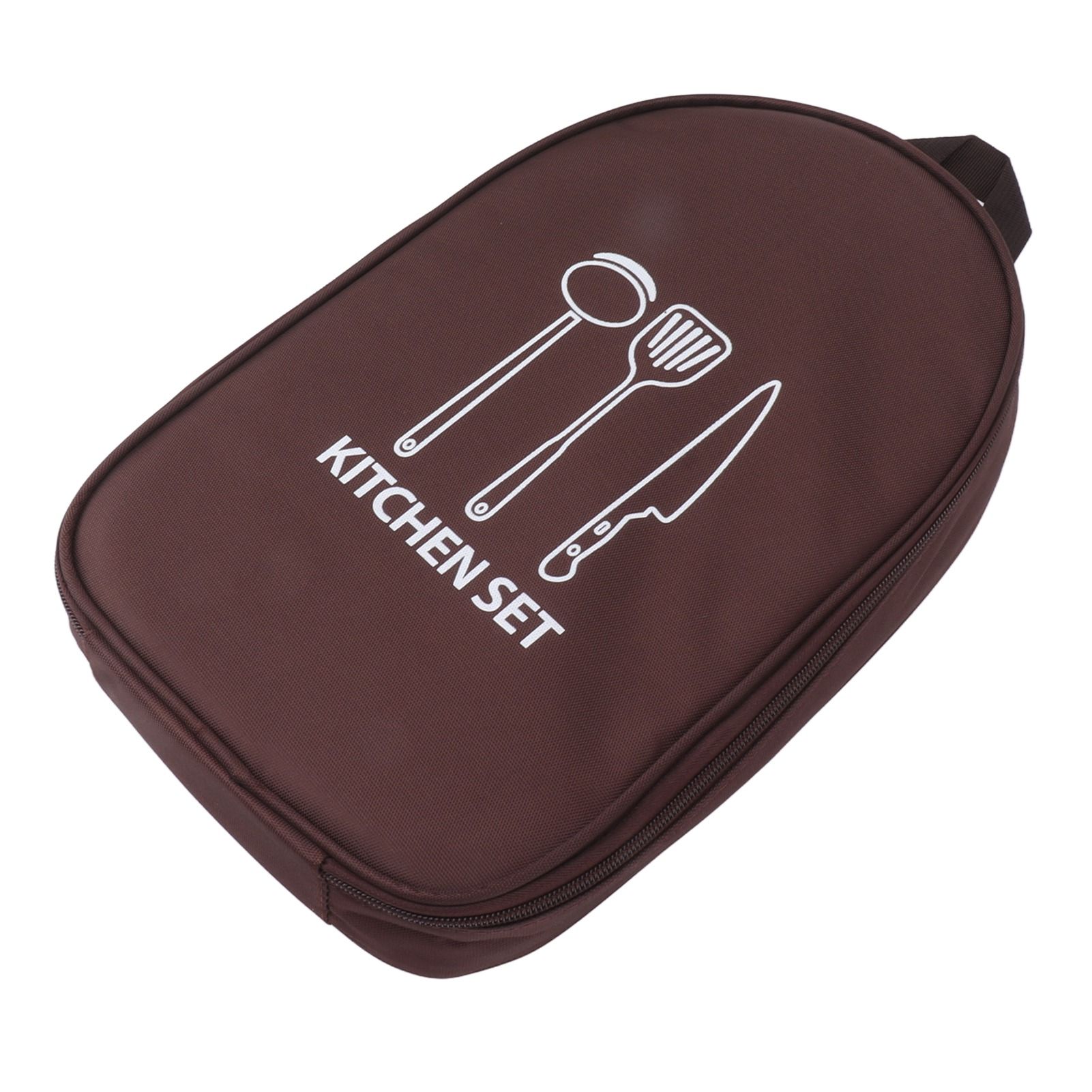 Camping Travel Cooking Utensils Bag Travel Cookware Pouch Bag with Handle for view 4