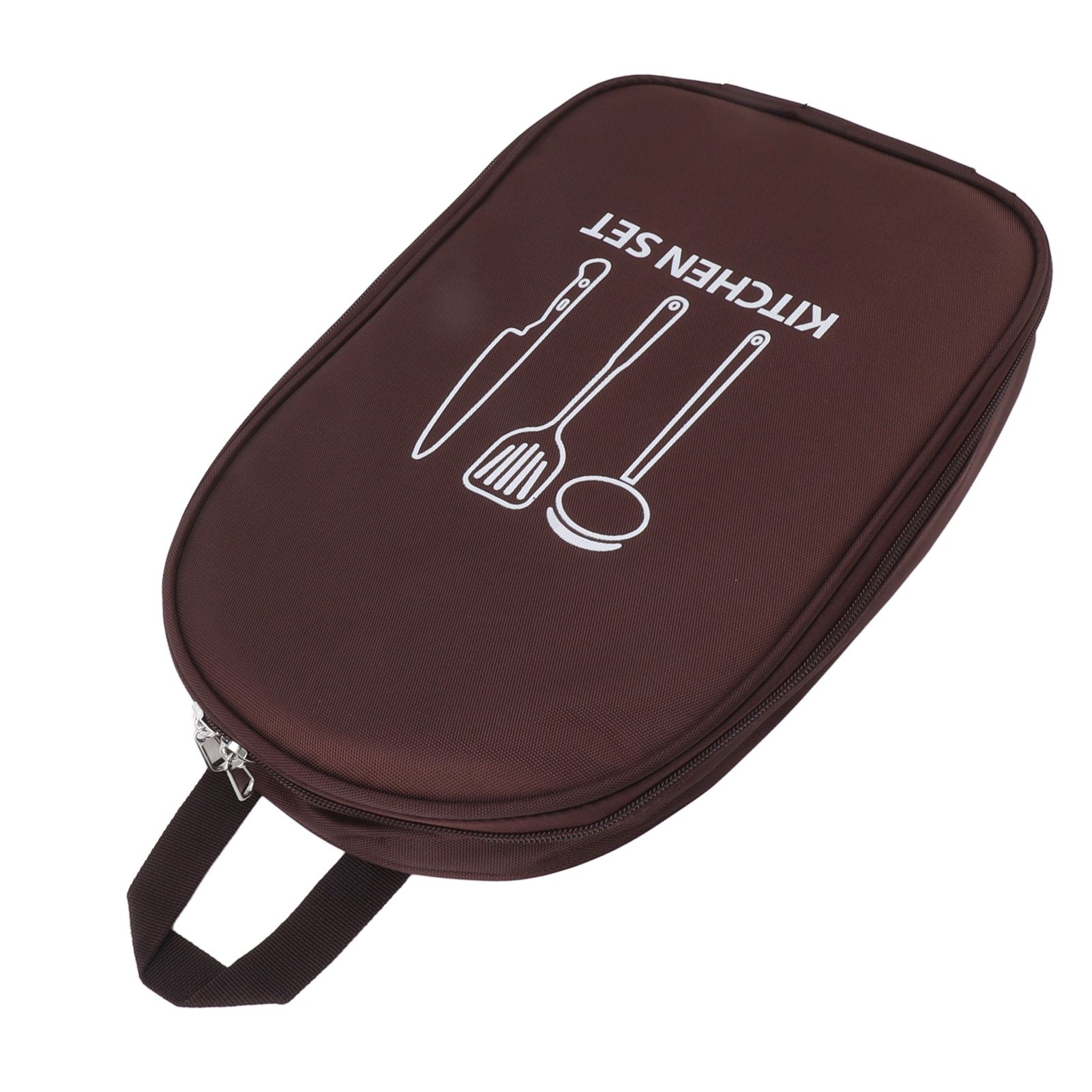 Camping Travel Cooking Utensils Bag Travel Cookware Pouch Bag with Handle for view 5