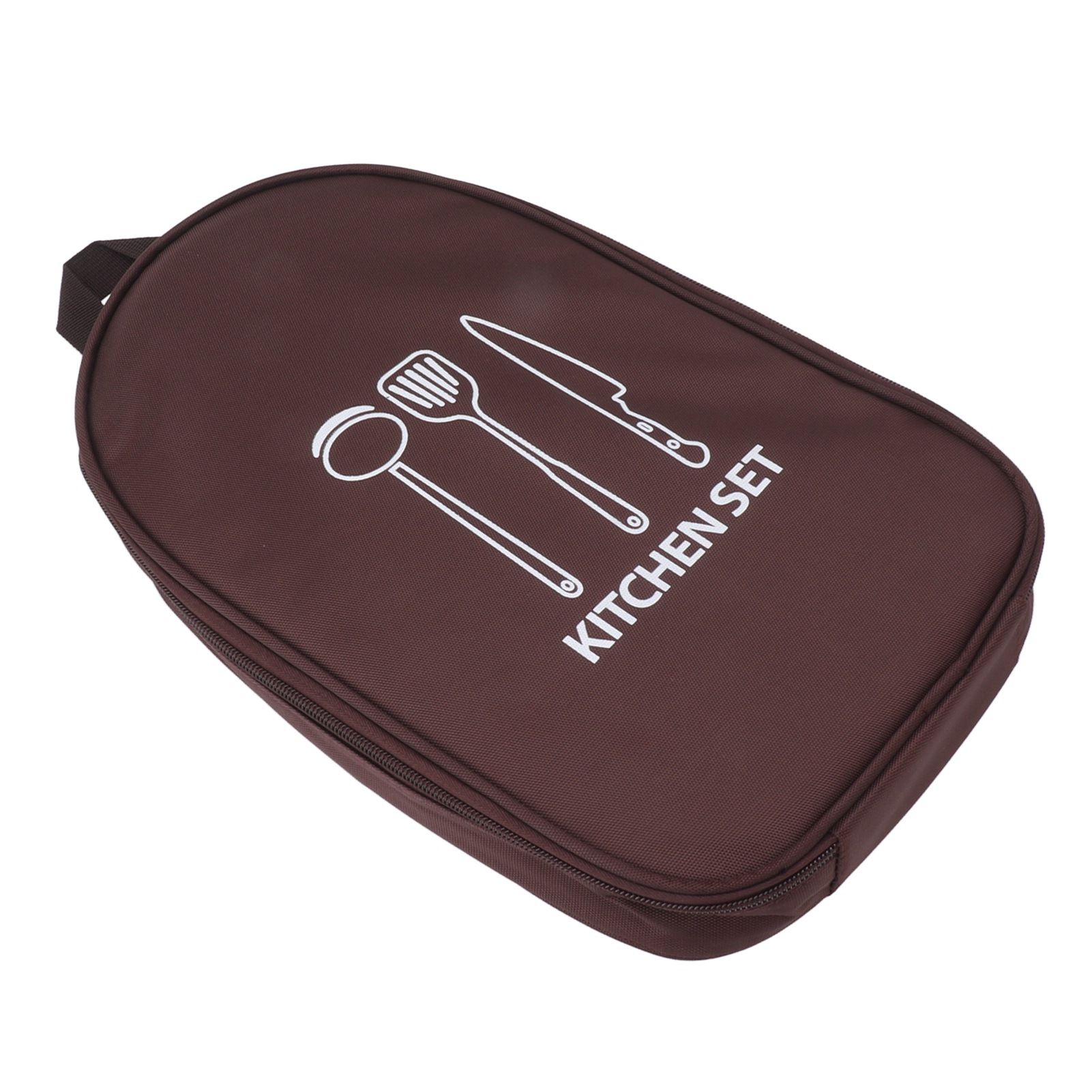 Camping Travel Cooking Utensils Bag Travel Cookware Pouch Bag with Handle for view 6