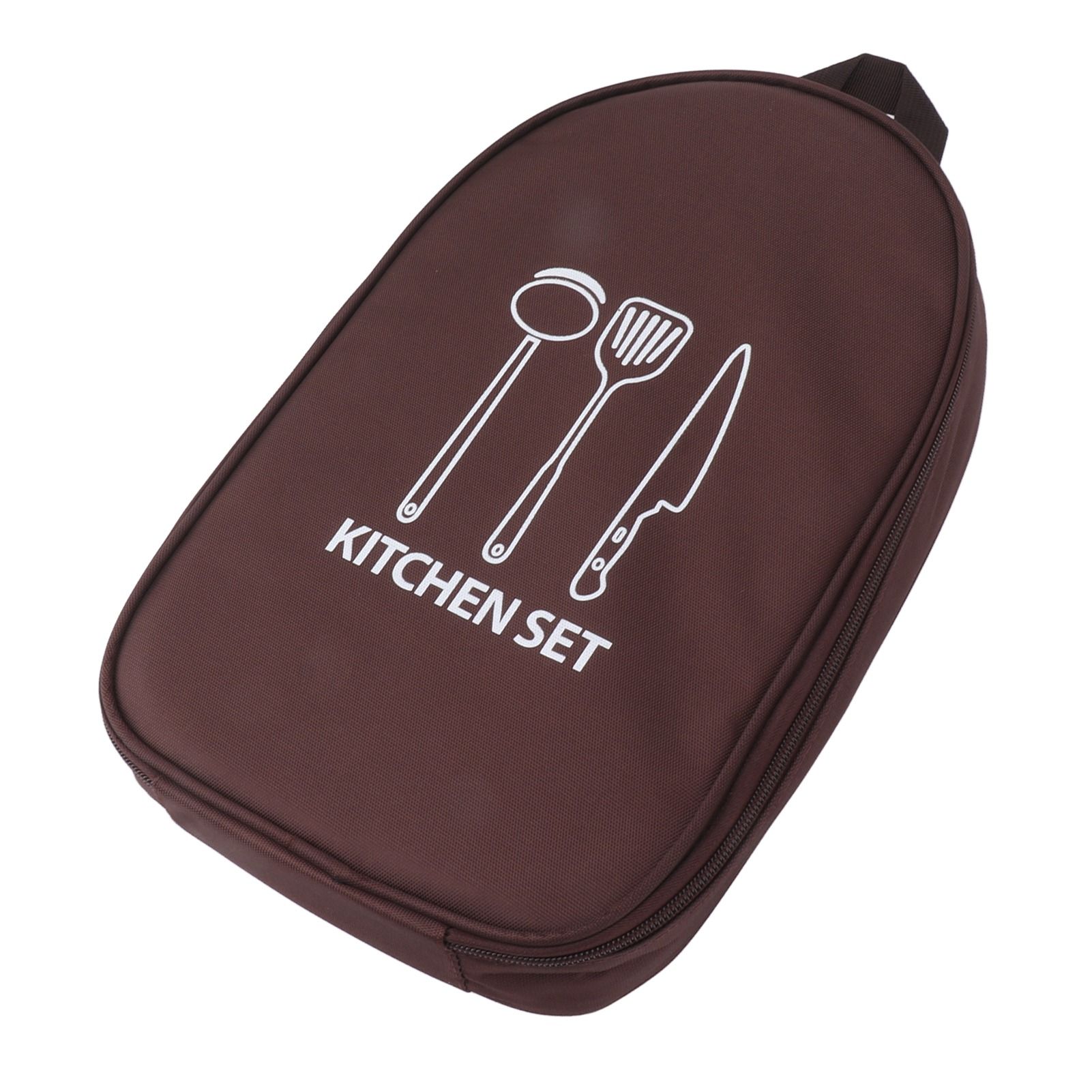 Camping Travel Cooking Utensils Bag Travel Cookware Pouch Bag with Handle for view 7