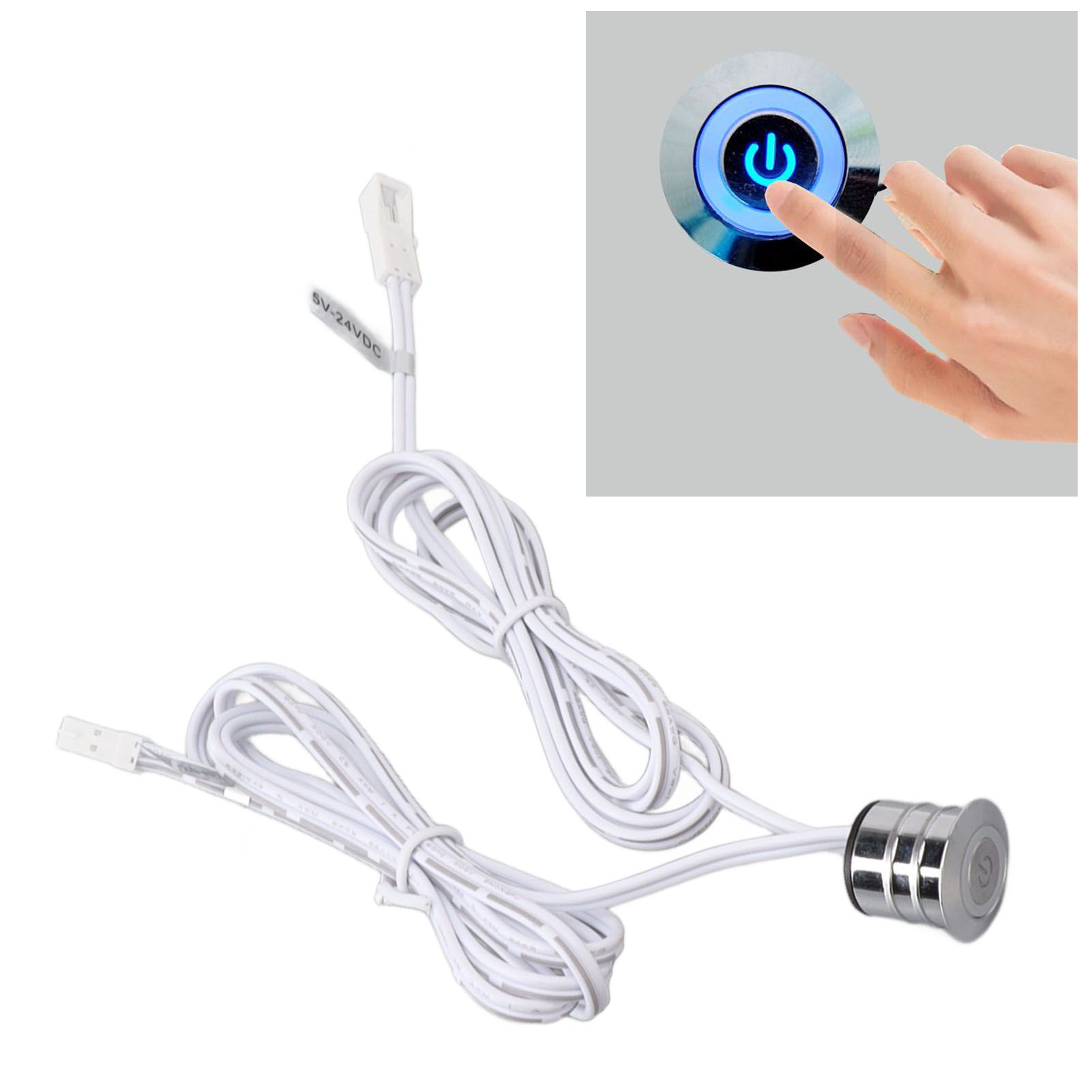 Blue LED Touch Switch Embedded Installation Heat Dissipation Touch Switch for view 12