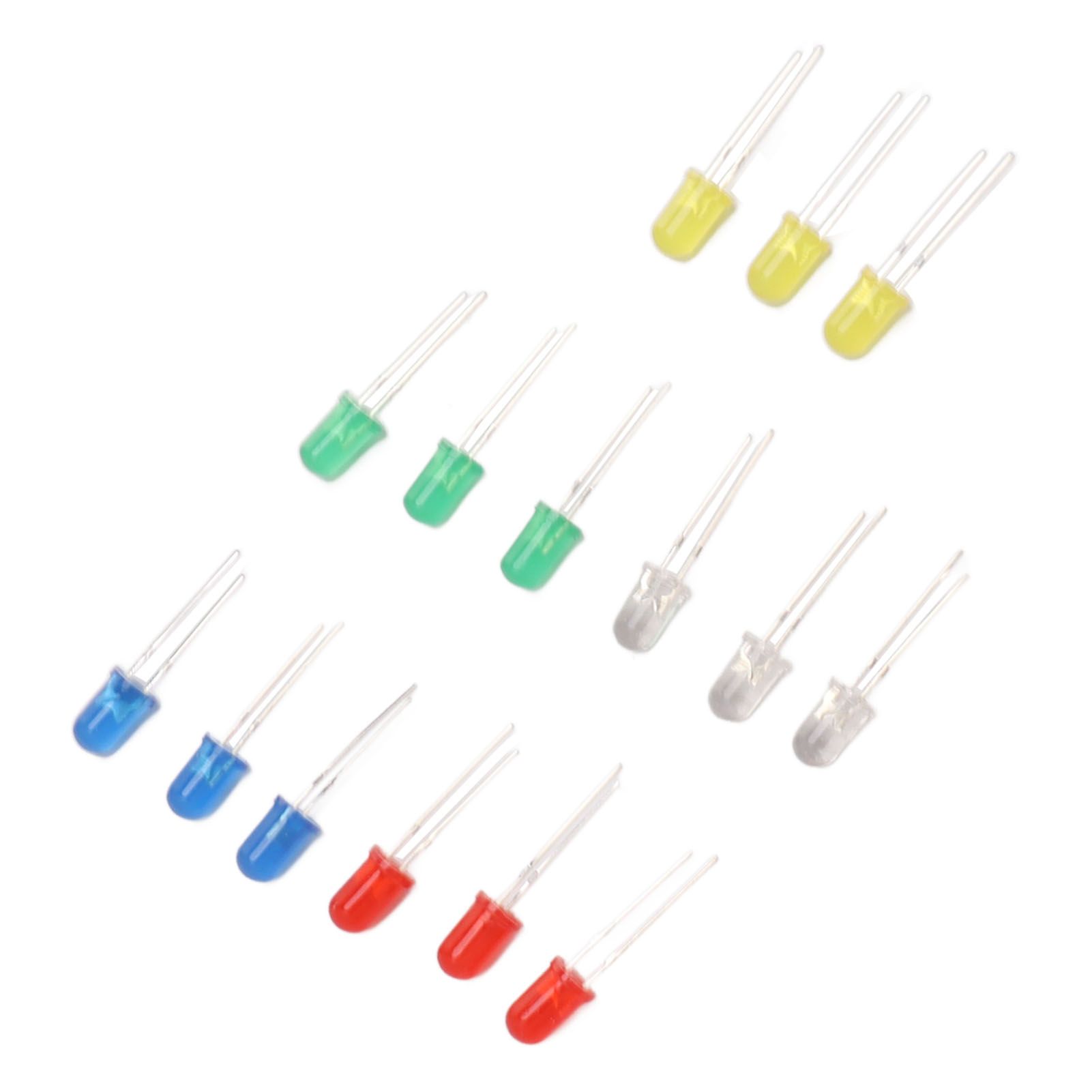 100pcs 5mm LED Diodes Red Green Yellow Blue White Light Emitting Diodes for view 4