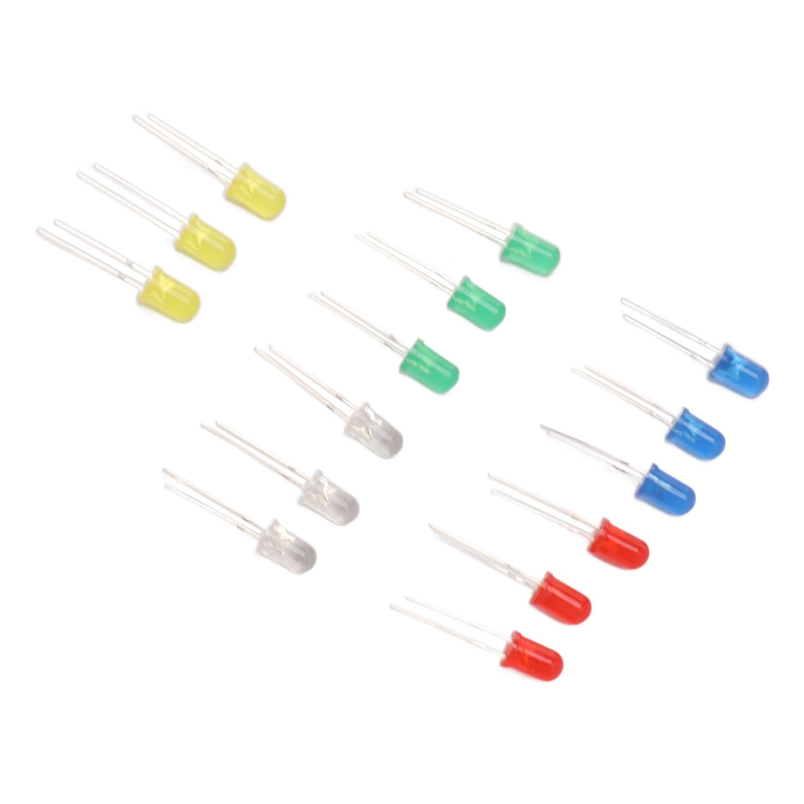 100pcs 5mm LED Diodes Red Green Yellow Blue White Light Emitting Diodes for view 6