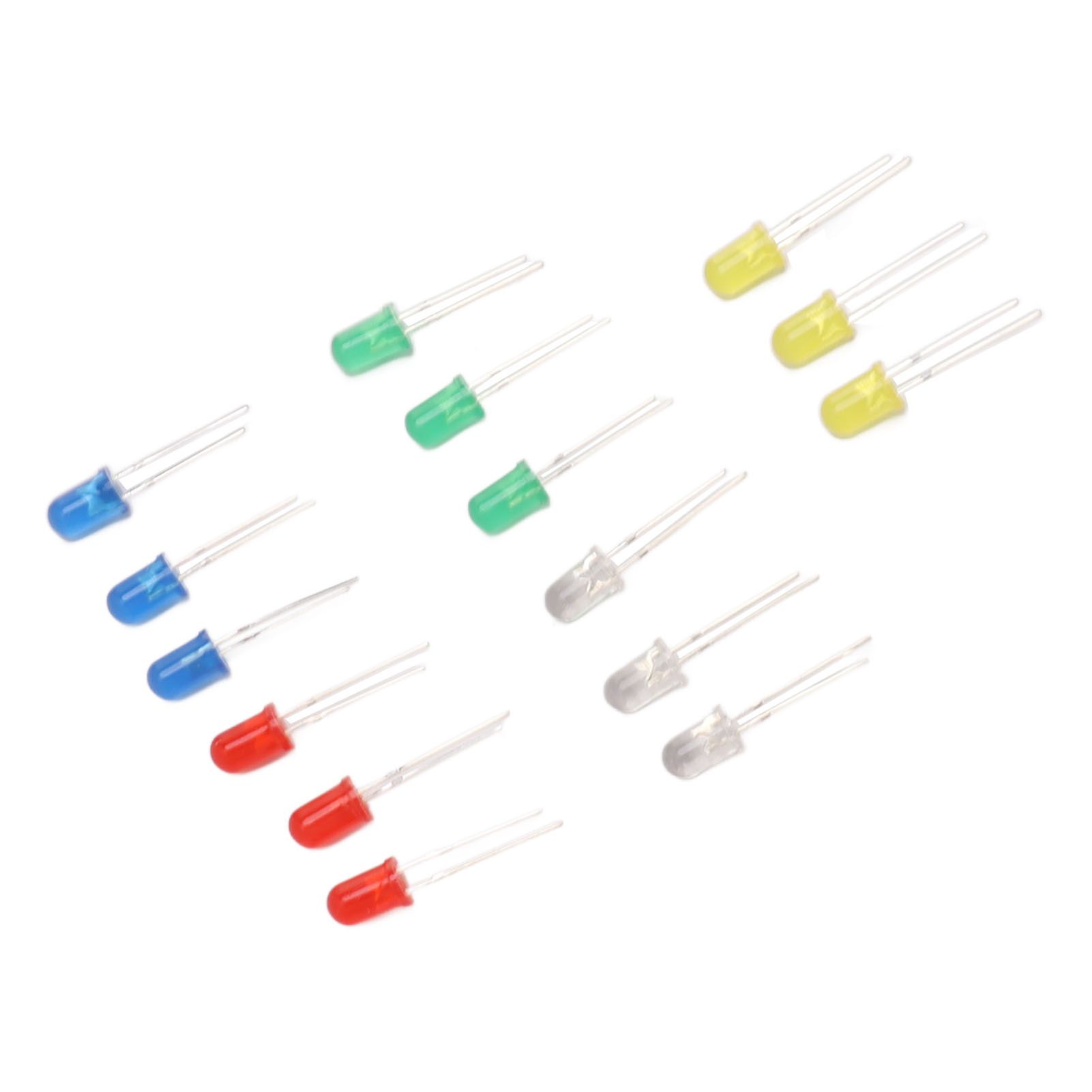 100pcs 5mm LED Diodes Red Green Yellow Blue White Light Emitting Diodes for view 7