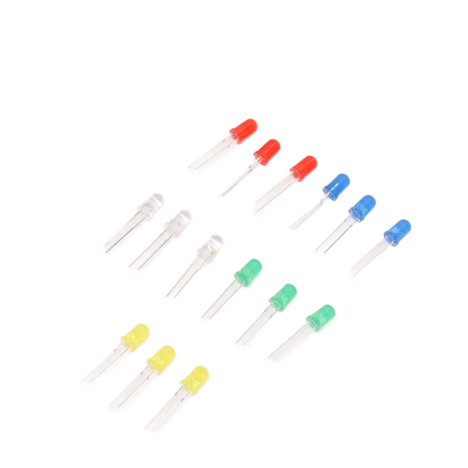 100pcs 5mm LED Diodes Red Green Yellow Blue White Light Emitting Diodes for view 9