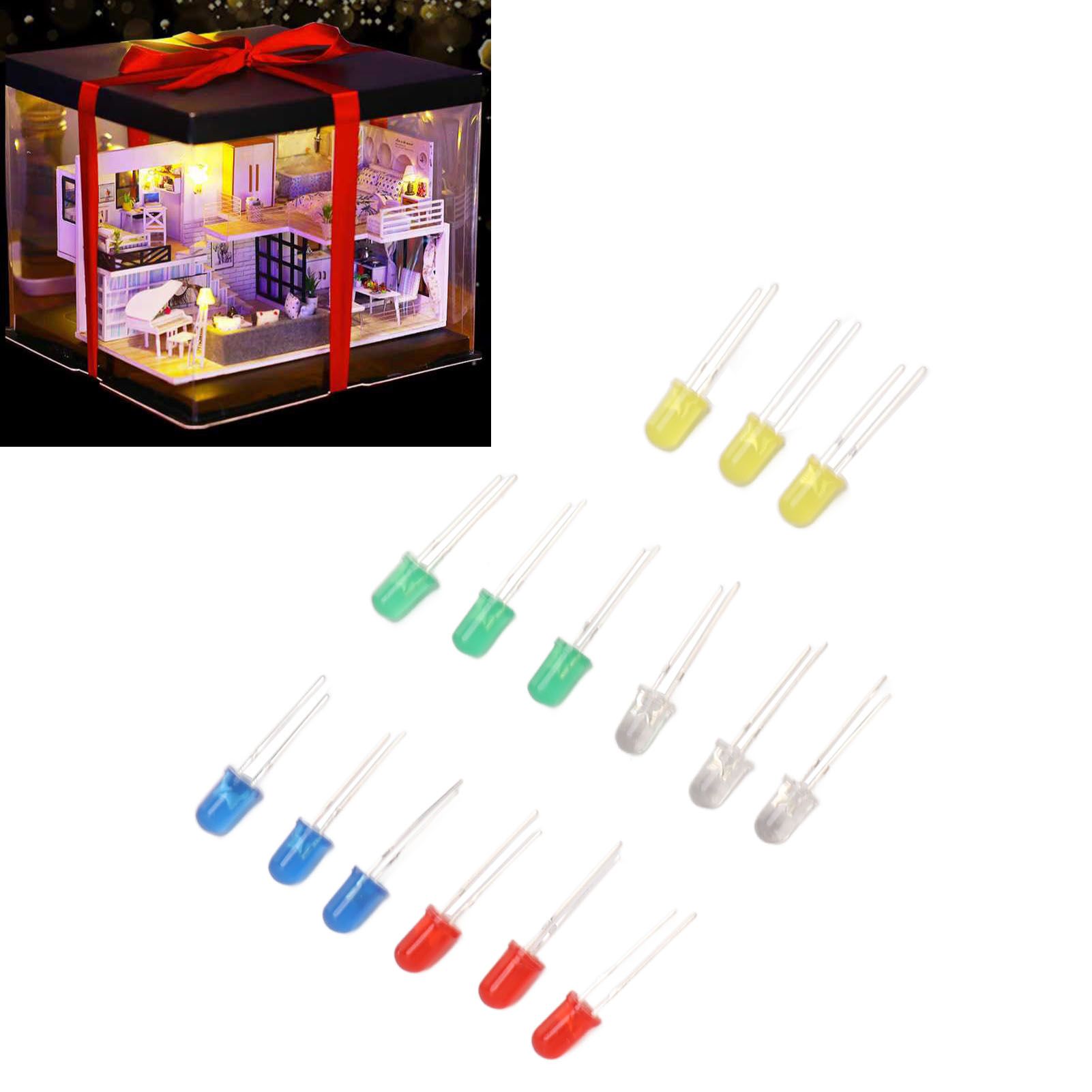 100pcs 5mm LED Diodes Red Green Yellow Blue White Light Emitting Diodes for view 11