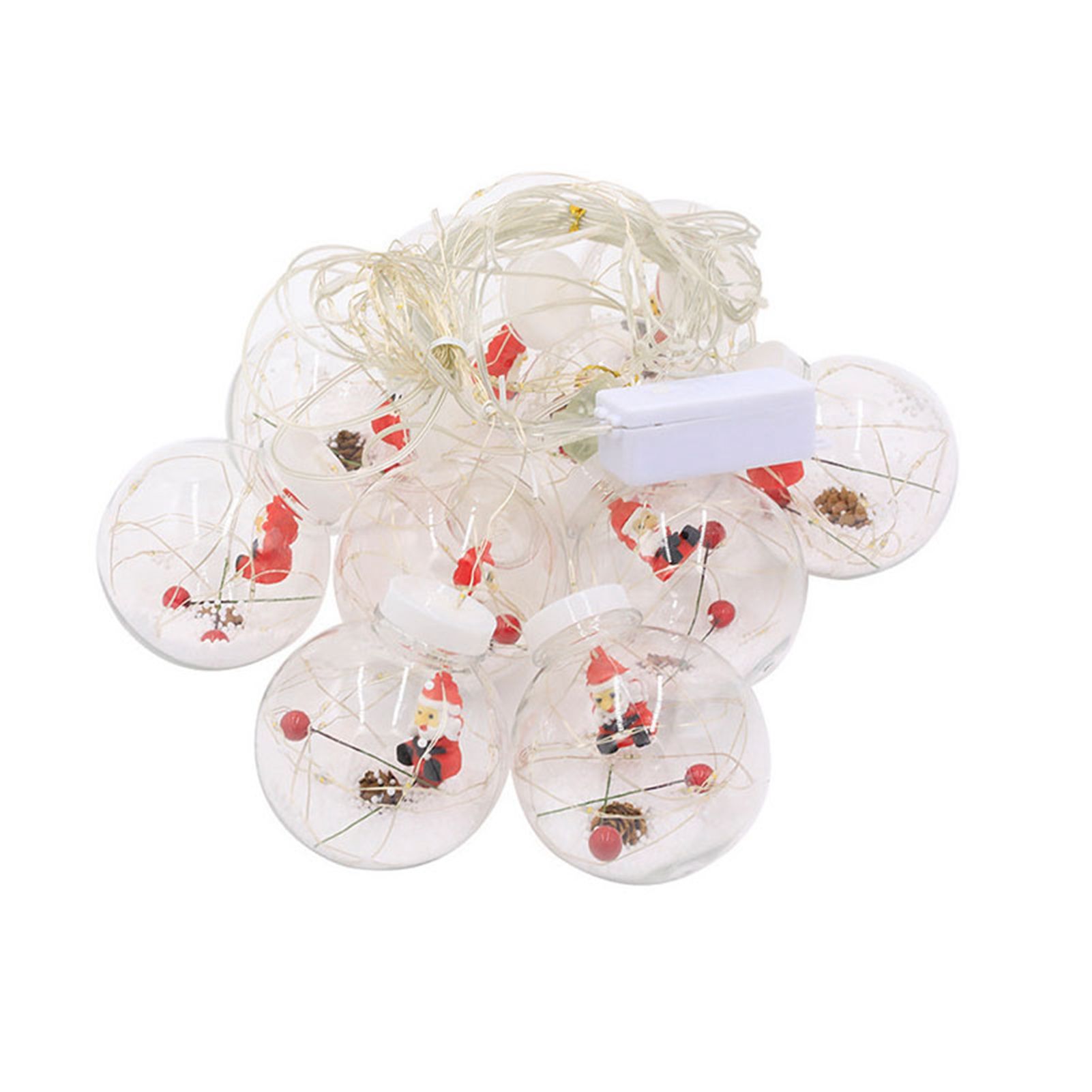 Globe String Lights Santa Style Powered Safe PVC Christmas String Lights for view 2