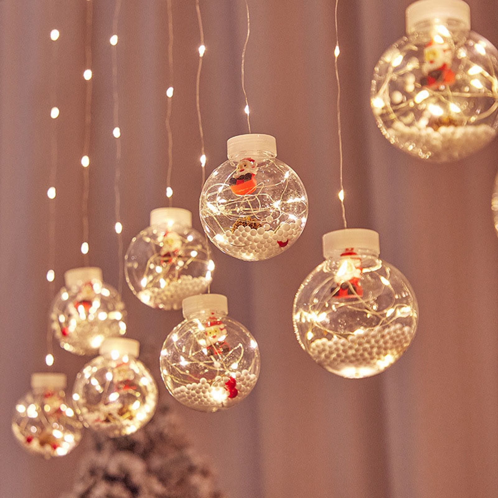 Globe String Lights Santa Style Powered Safe PVC Christmas String Lights for view 6