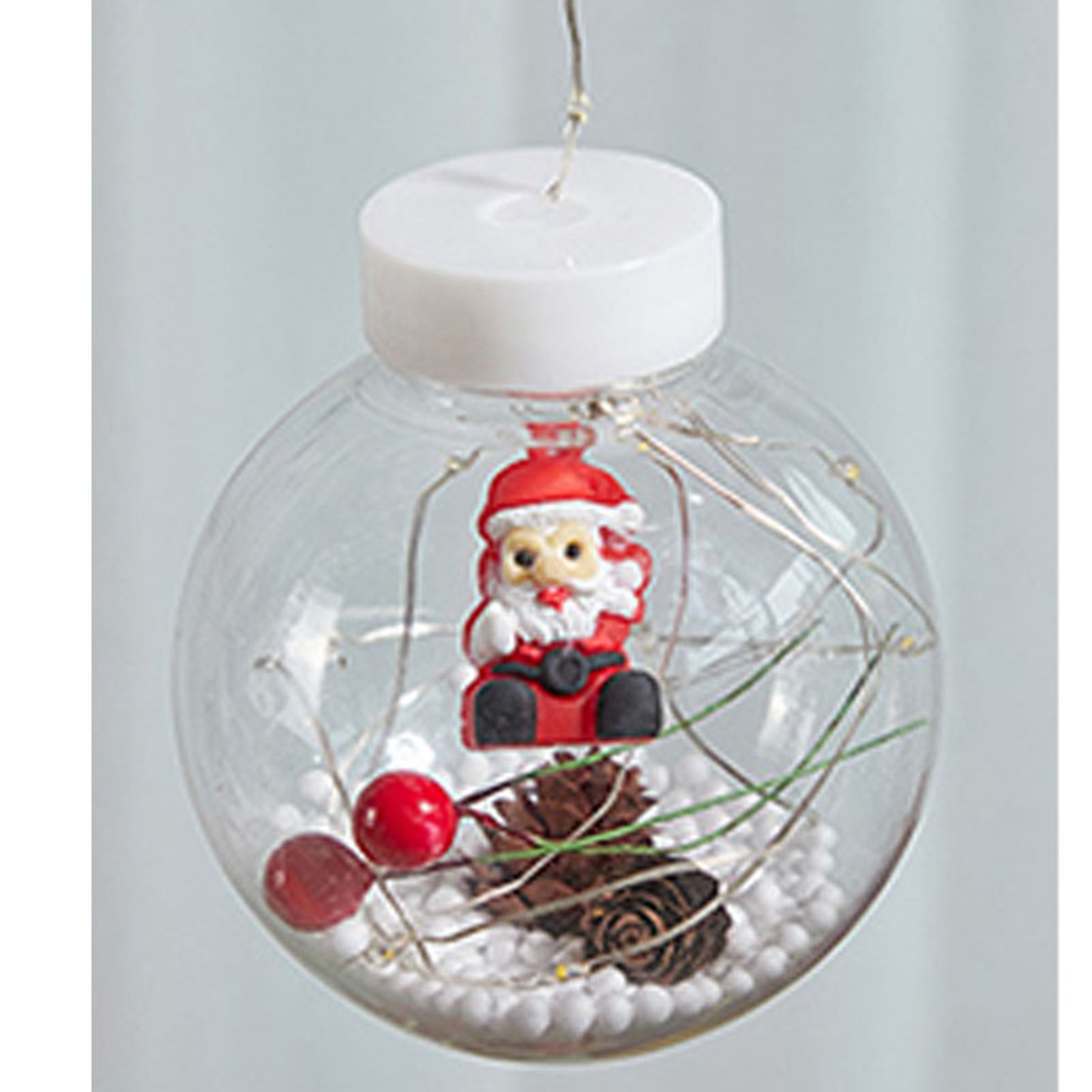 Globe String Lights Santa Style Powered Safe PVC Christmas String Lights for view 9