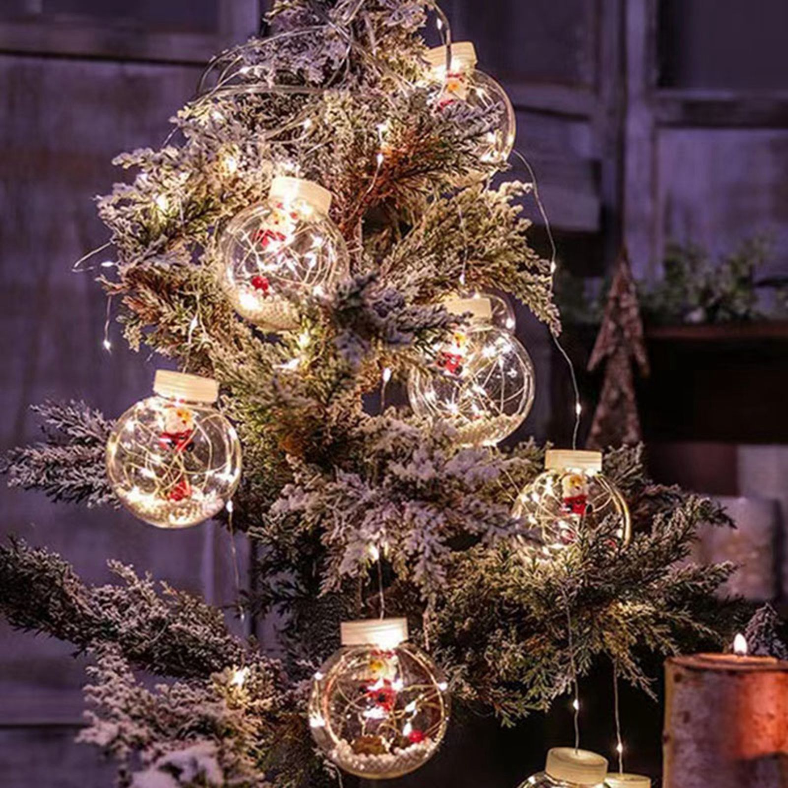 Globe String Lights Santa Style Powered Safe PVC Christmas String Lights for view 11