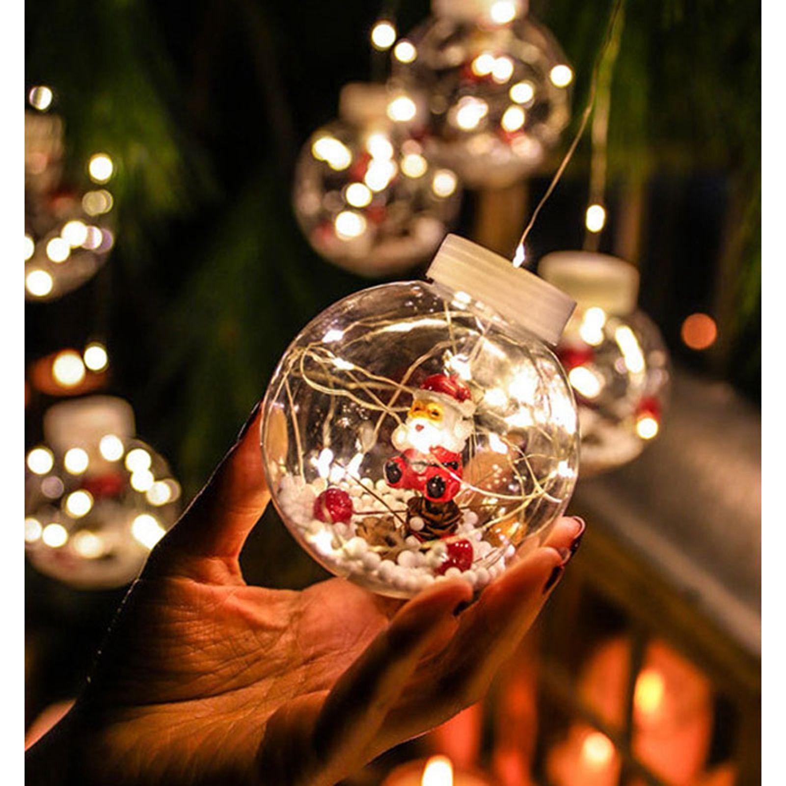 Globe String Lights Santa Style Powered Safe PVC Christmas String Lights for view 12