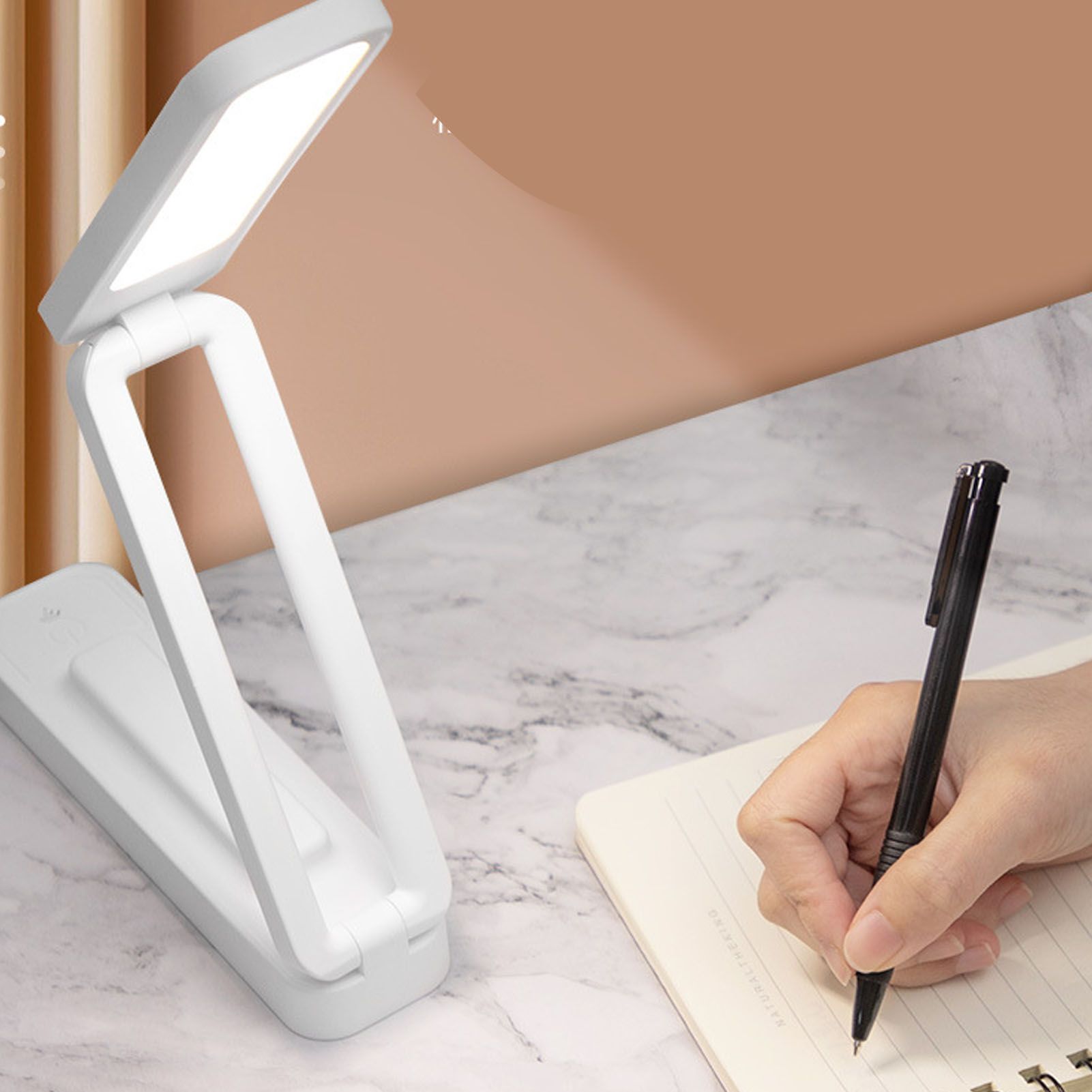 Desk Lamp Foldable Portable 3 Color Temperature Touch Dimming Function Remote view 13