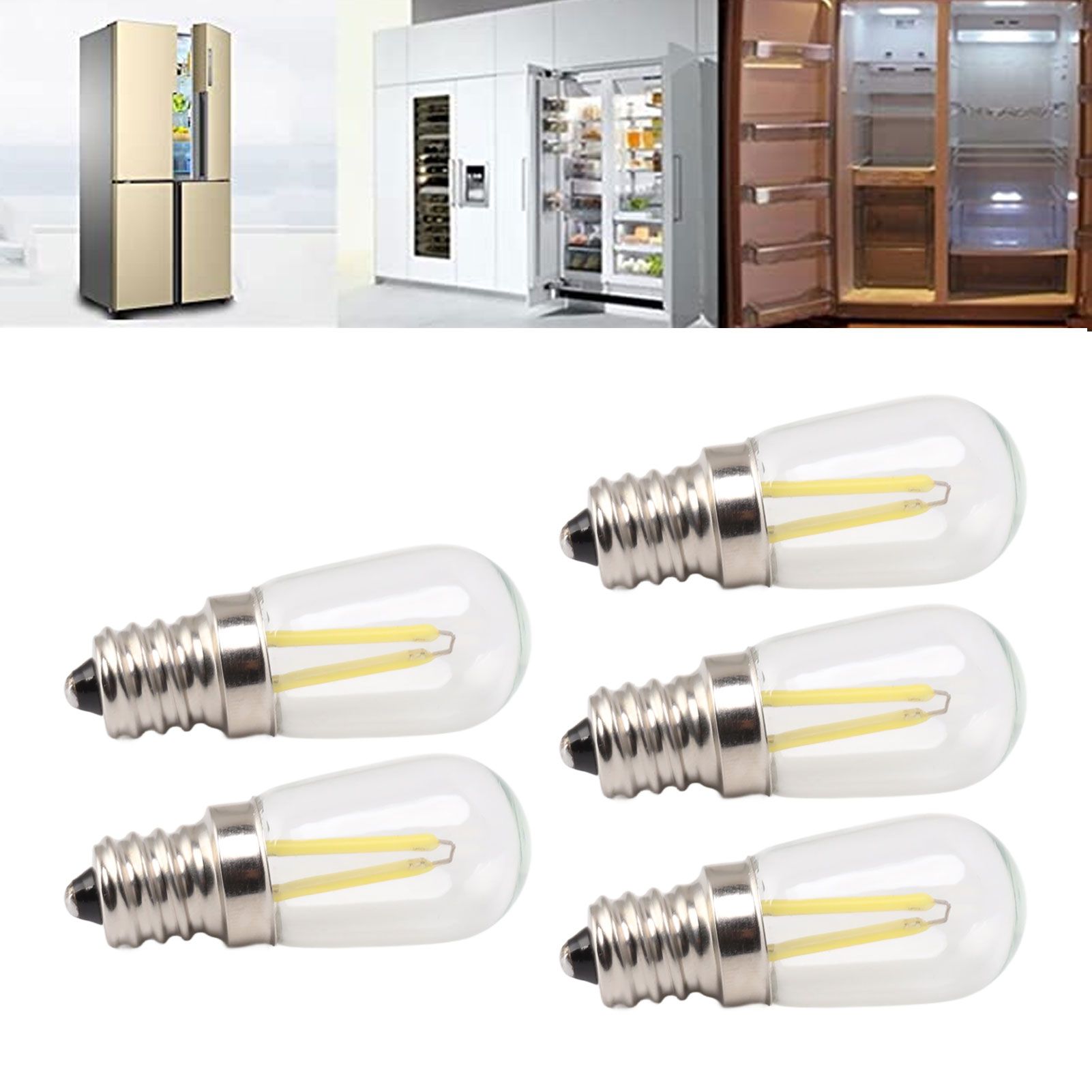 5Pcs Refrigerator Lamp Bulb Low Heat Low Power Consumption E12 LED Fridge view 11