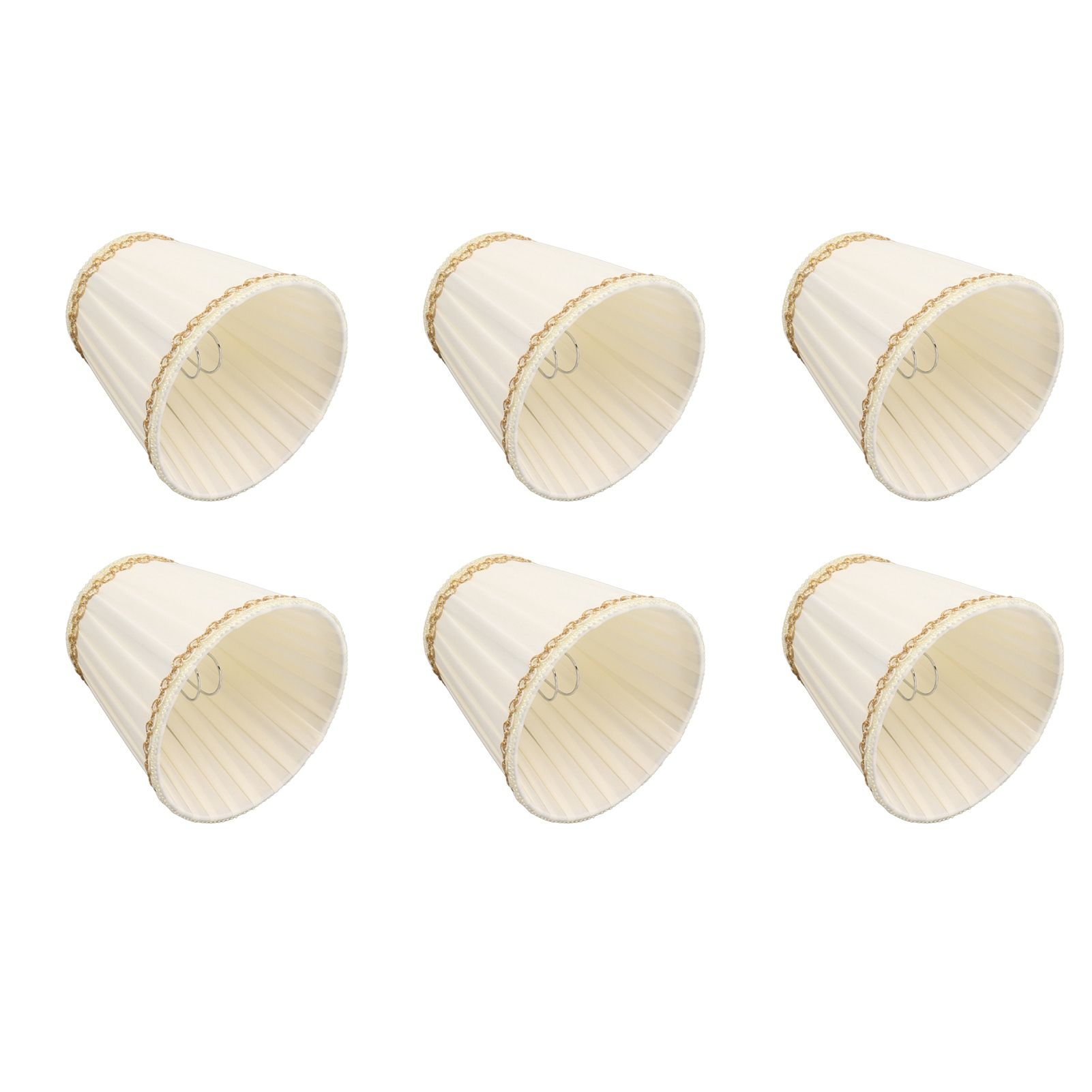 6PCS Set Small Lamp Shade Modern Style Cloth Clip On Bulb Chandelier Lamp view 7