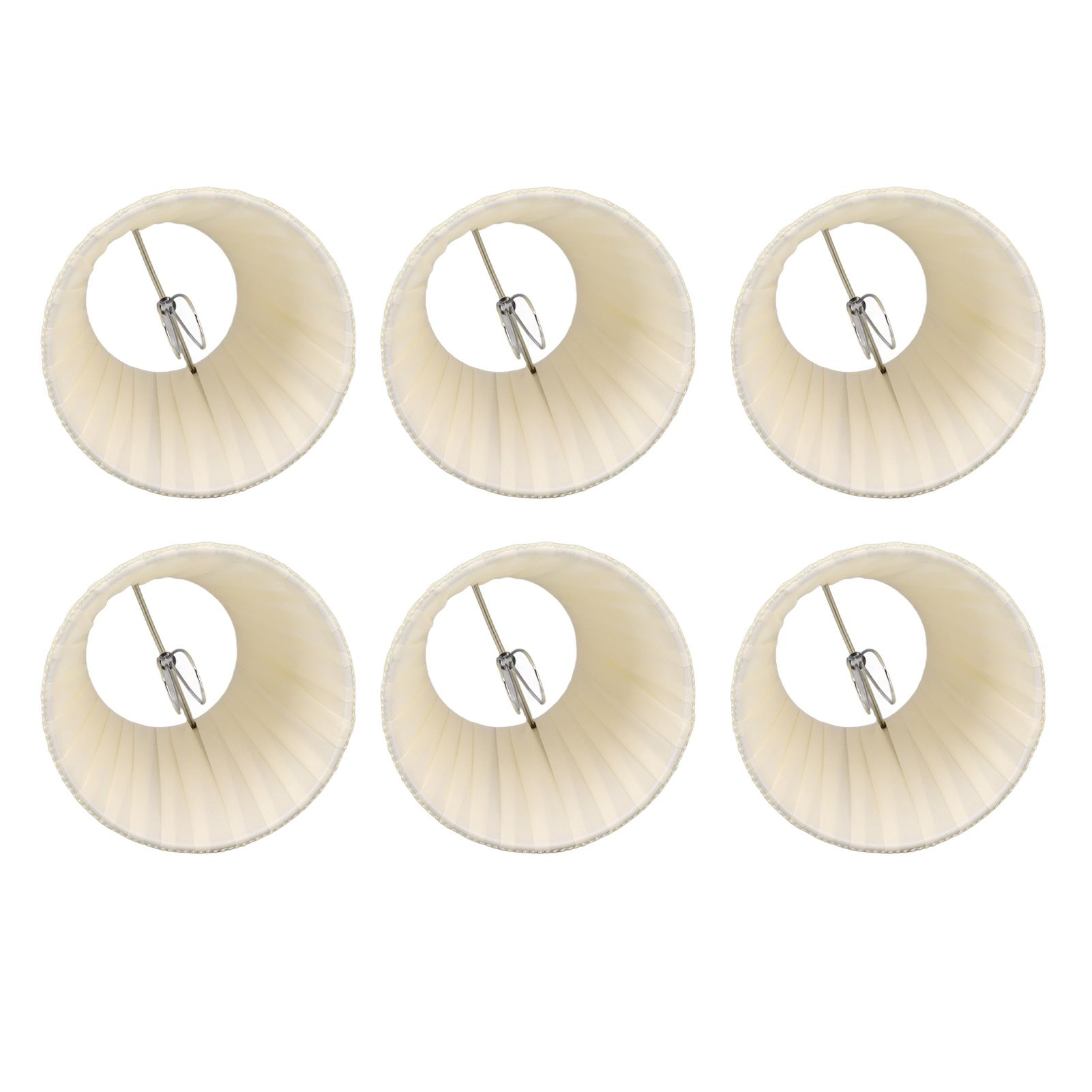 6PCS Set Small Lamp Shade Modern Style Cloth Clip On Bulb Chandelier Lamp view 9