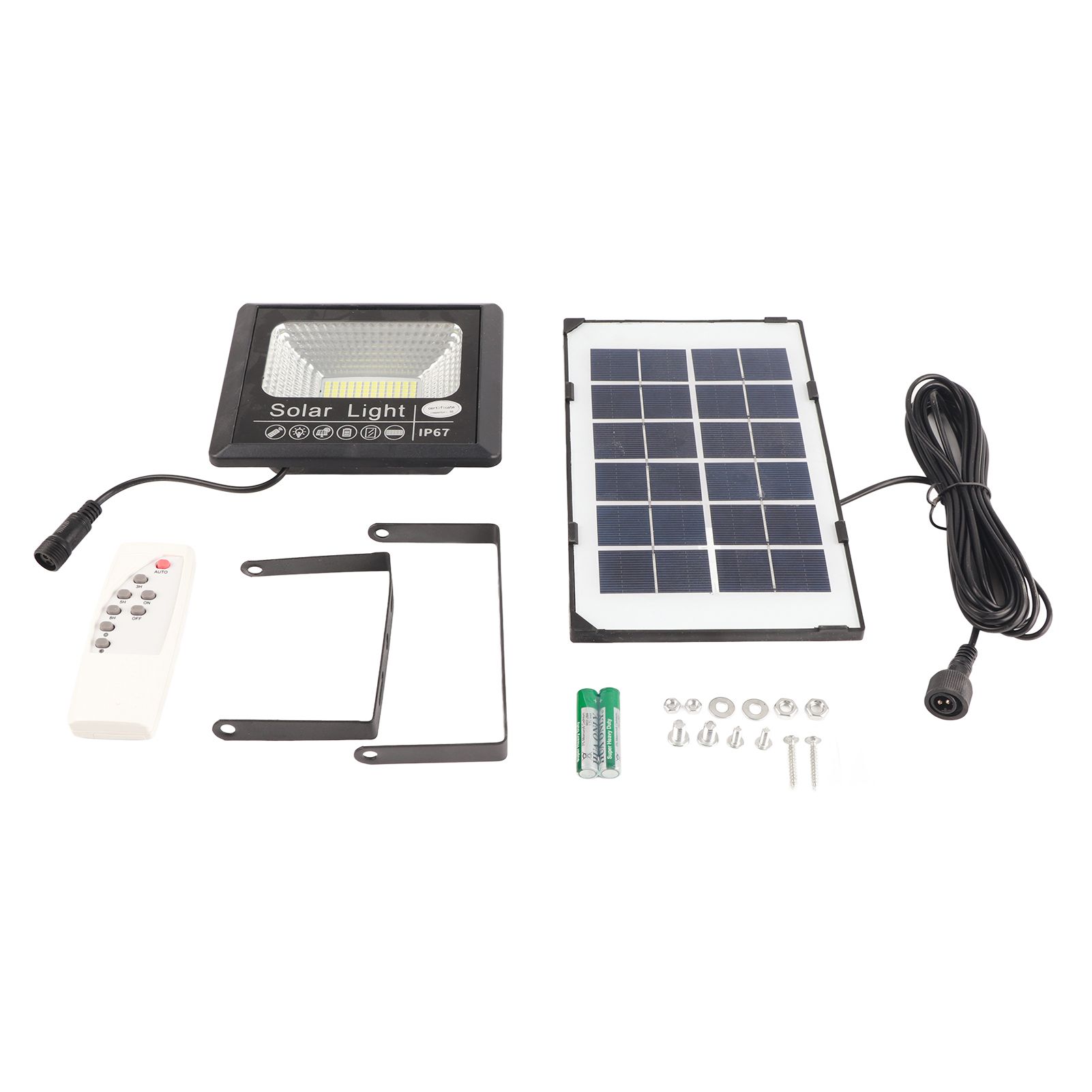 30W 100LED Solar Street Lamp Remote Control Light Control Timing Floodlight