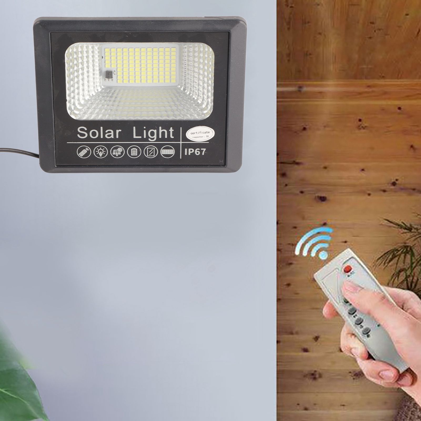30W 100LED Solar Street Lamp Remote Control Light Control Timing Floodlight view 10